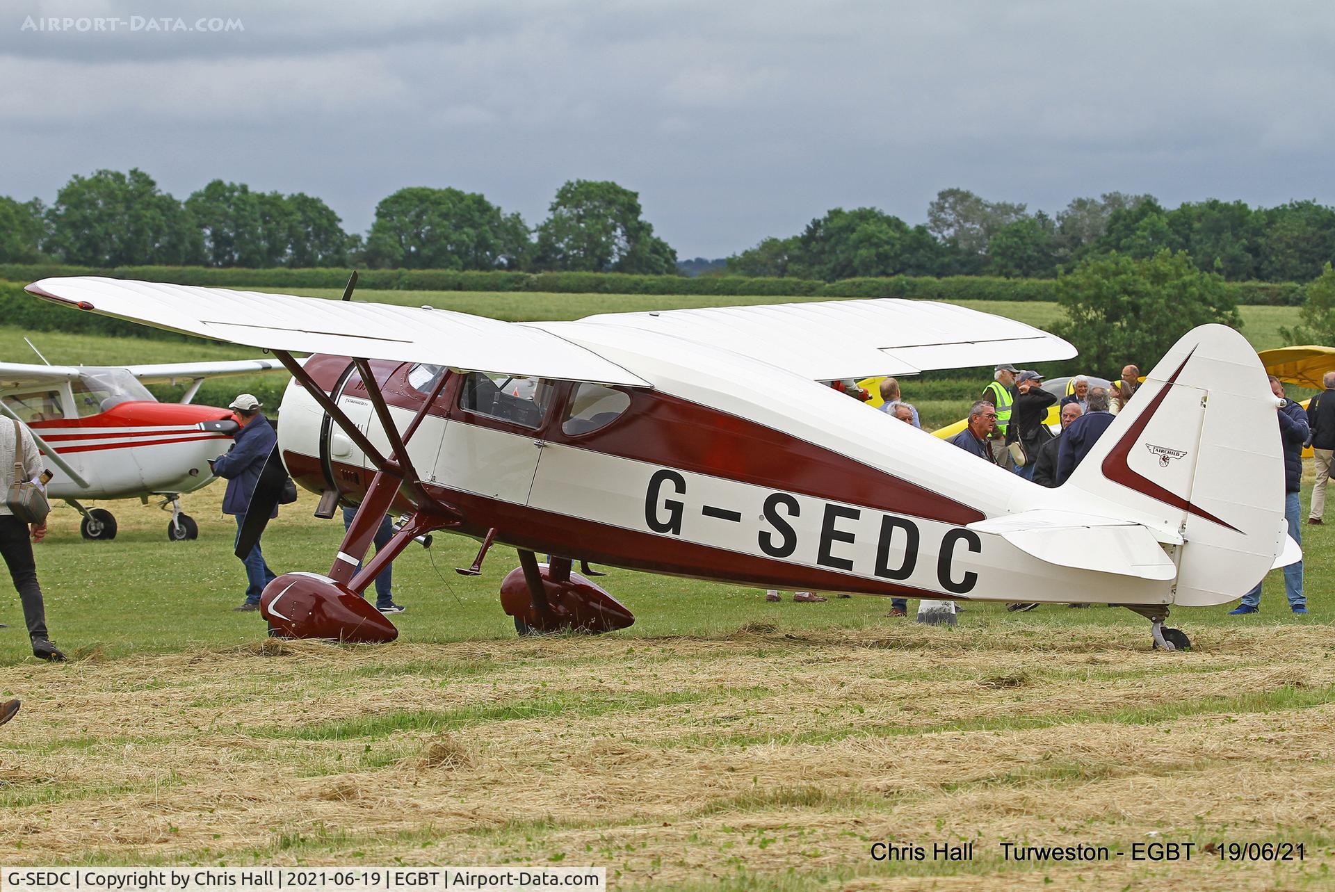 G-SEDC, 1947 Fairchild 24W-46 C/N W46342, Turweston, Air Britain fly in