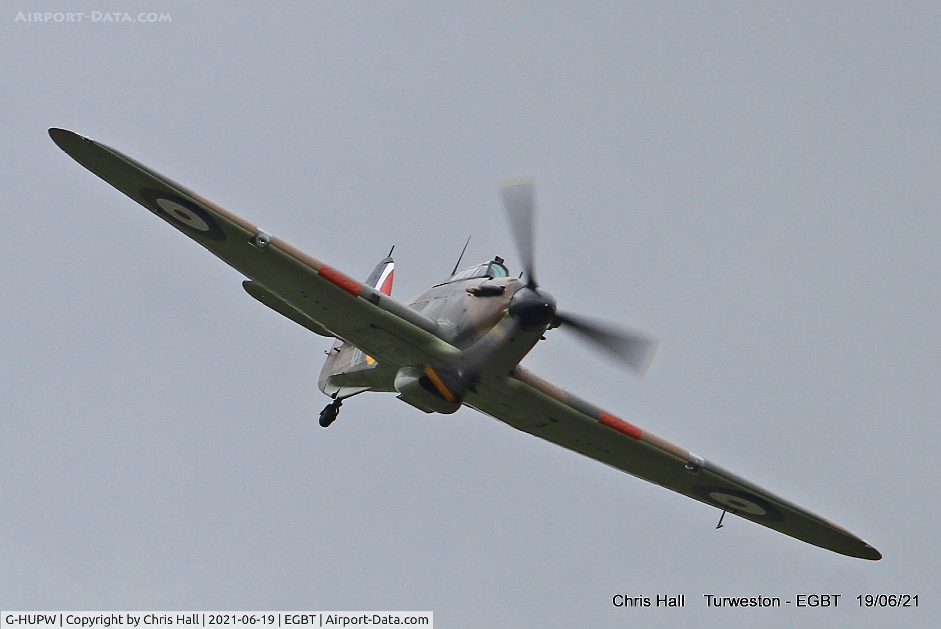 G-HUPW, 1940 Hawker Hurricane I C/N G592301, Turweston, Air Britain fly in