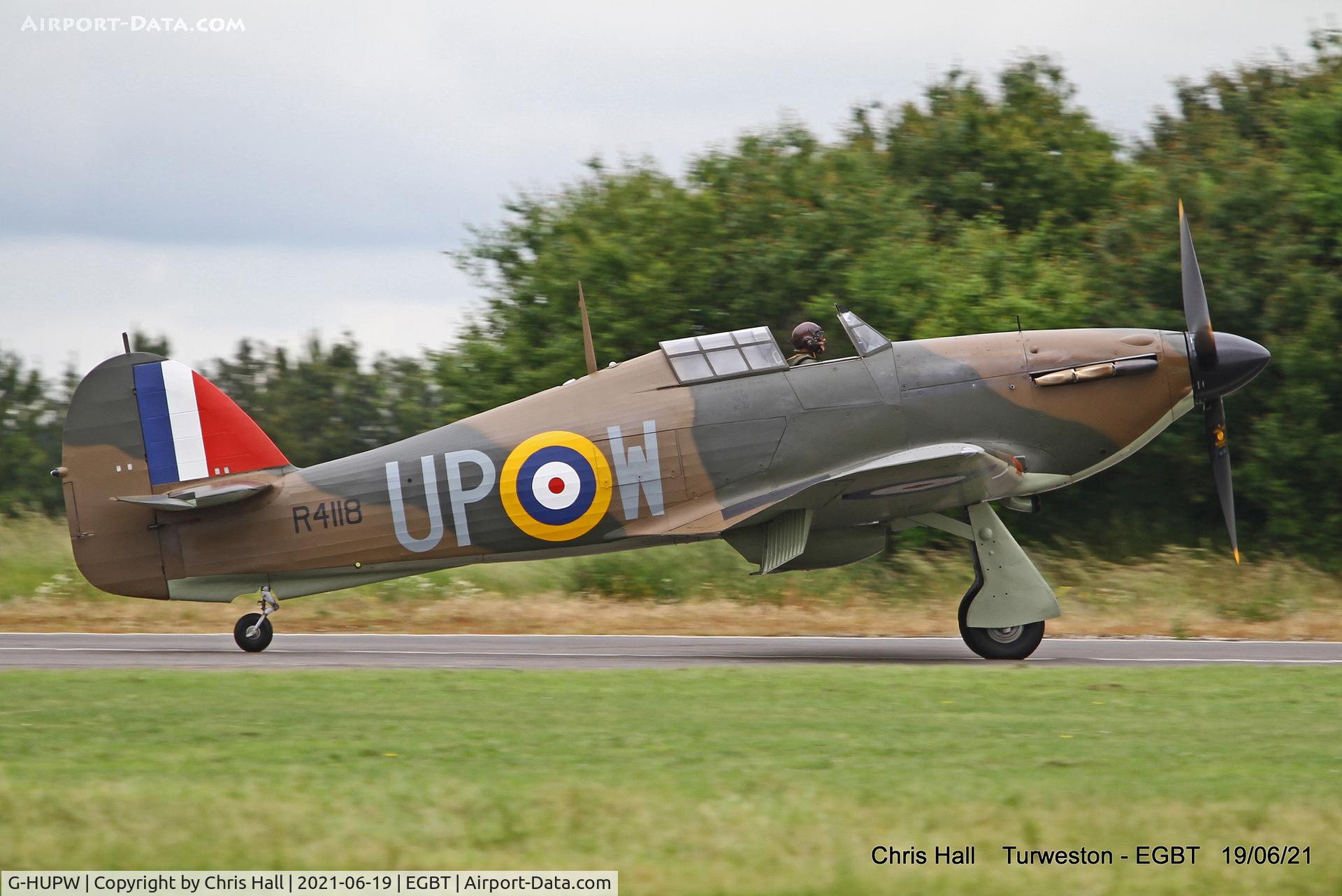 G-HUPW, 1940 Hawker Hurricane I C/N G592301, Turweston, Air Britain fly in
