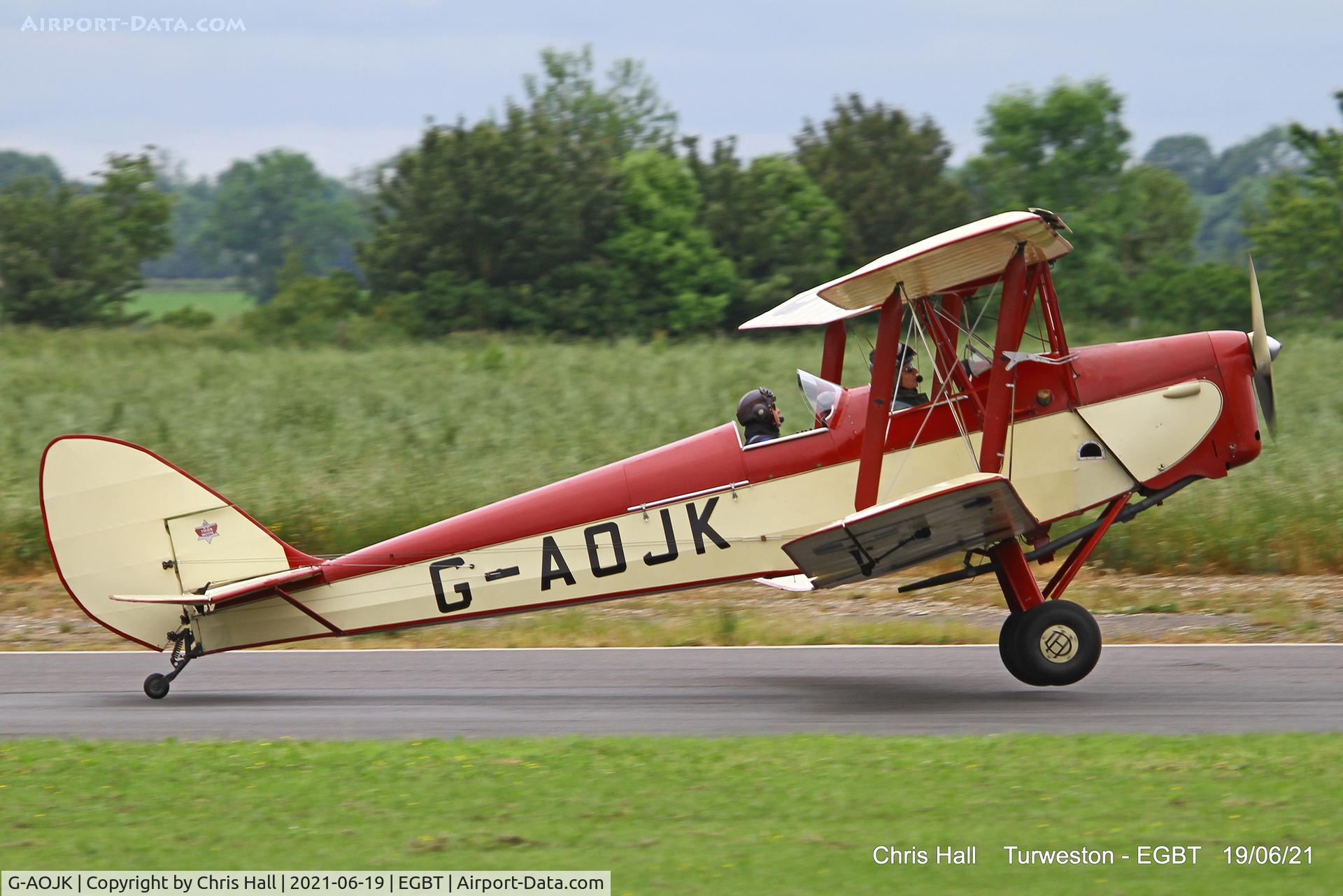 G-AOJK, 1939 De Havilland DH-82A Tiger Moth II C/N 82813, Turweston, Air Britain fly in