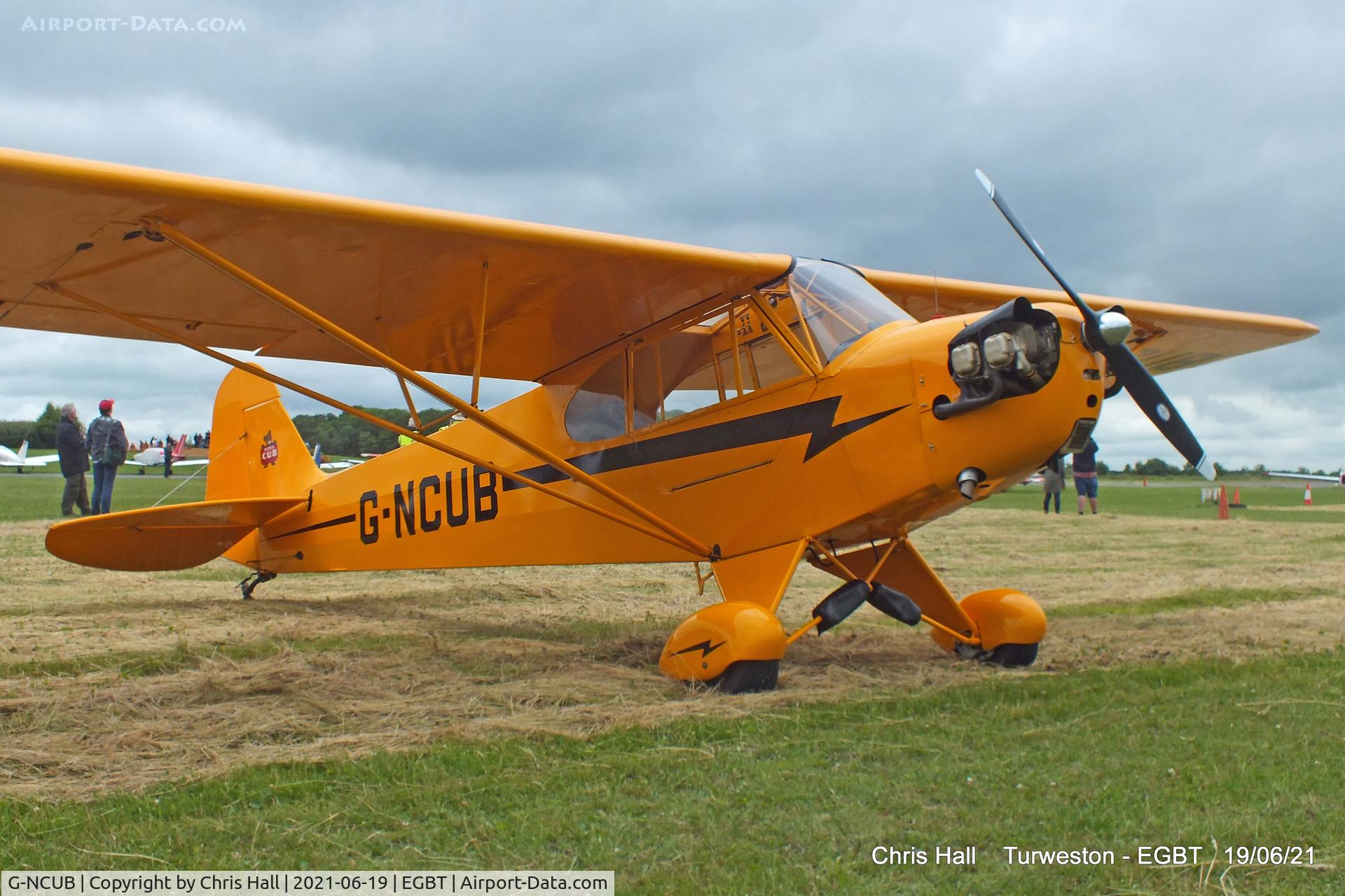 G-NCUB, 1944 Piper L-4H Grasshopper (J3C-65D) C/N 11599, Turweston, Air Britain fly in