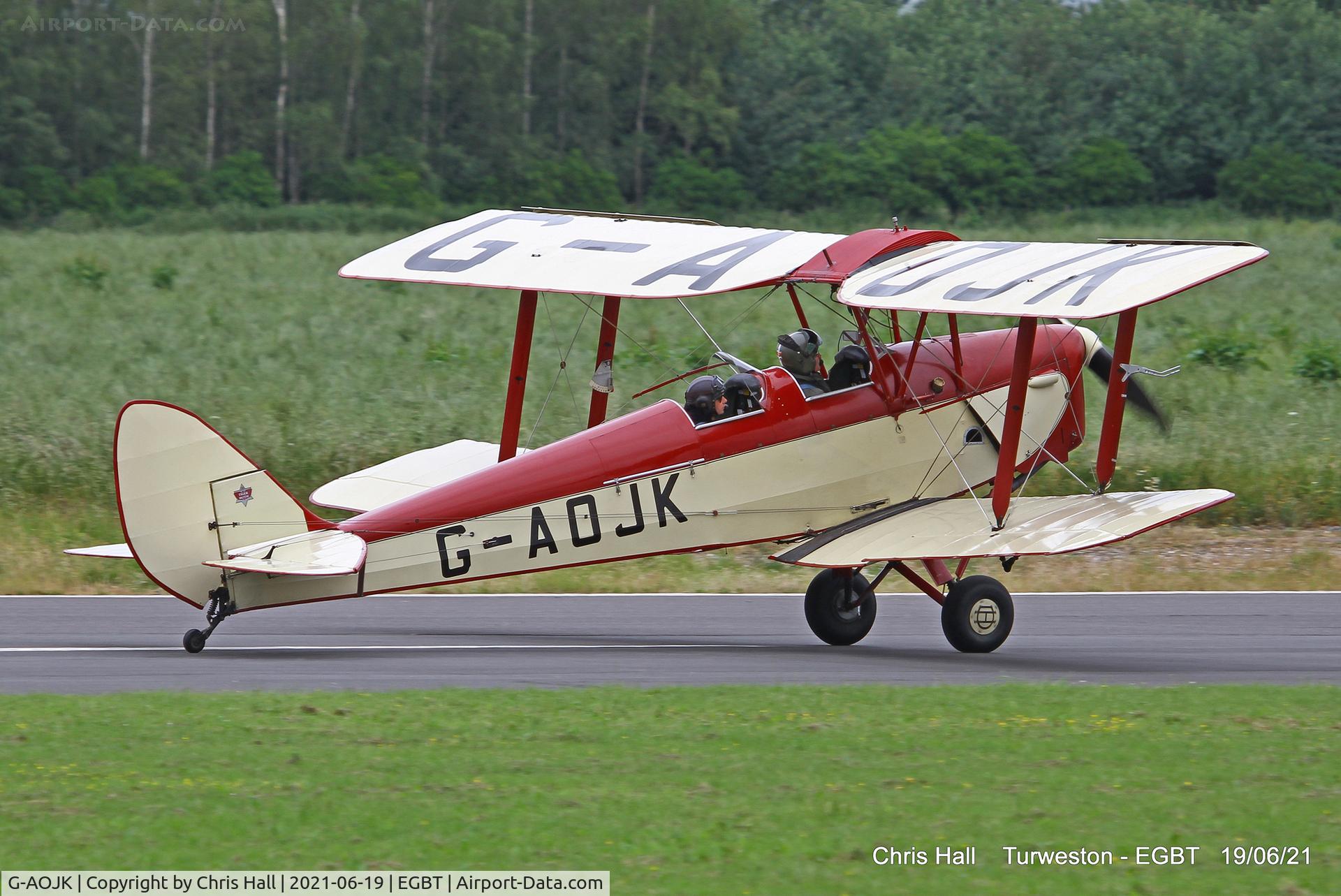 G-AOJK, 1939 De Havilland DH-82A Tiger Moth II C/N 82813, Turweston, Air Britain fly in