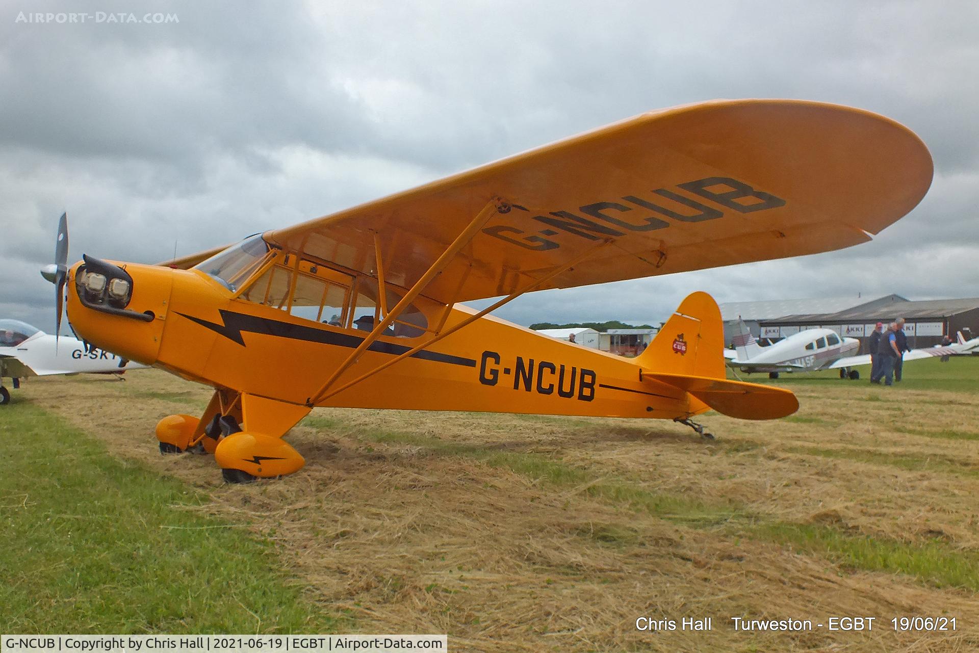 G-NCUB, 1944 Piper L-4H Grasshopper (J3C-65D) C/N 11599, Turweston, Air Britain fly in