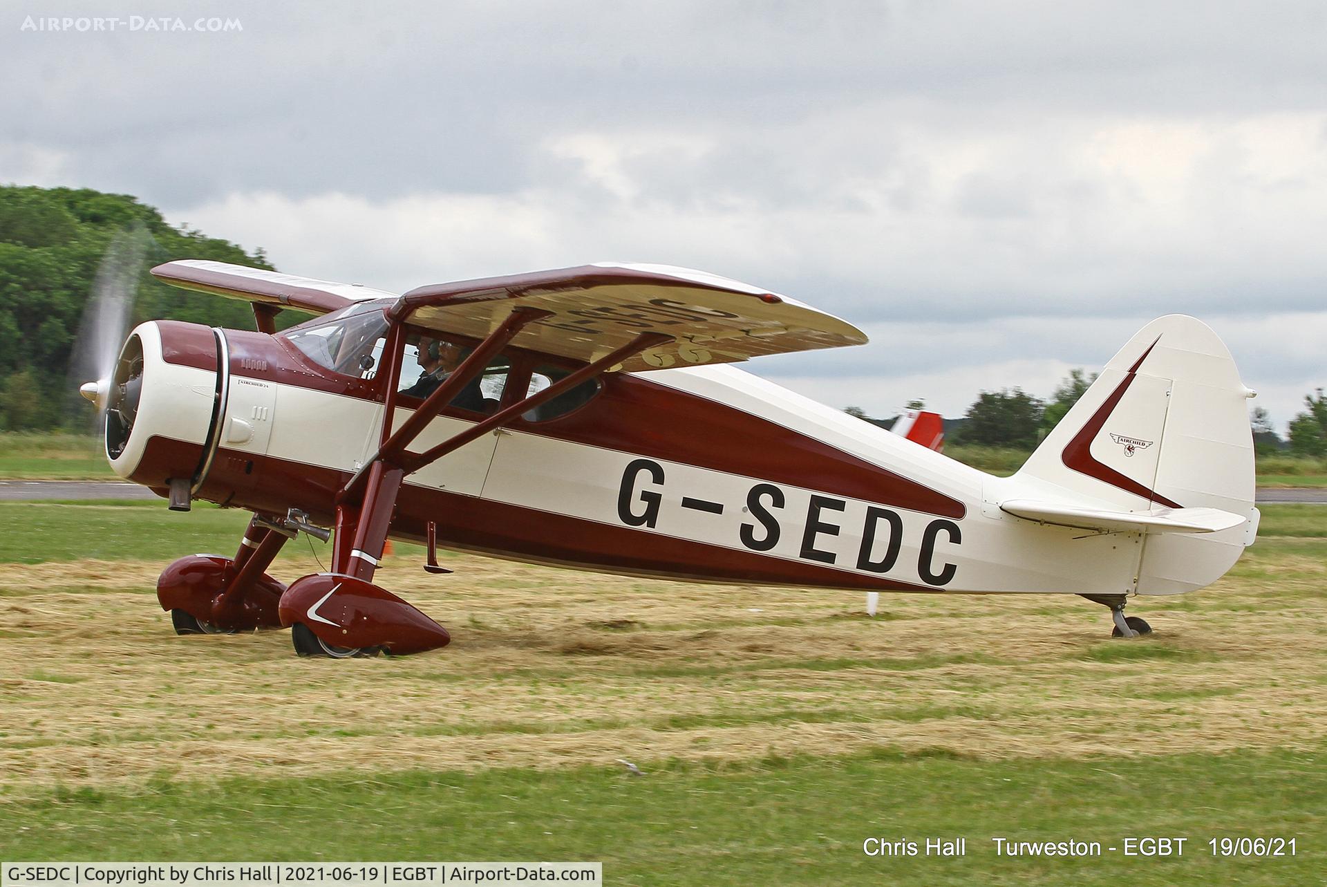 G-SEDC, 1947 Fairchild 24W-46 C/N W46342, Turweston, Air Britain fly in