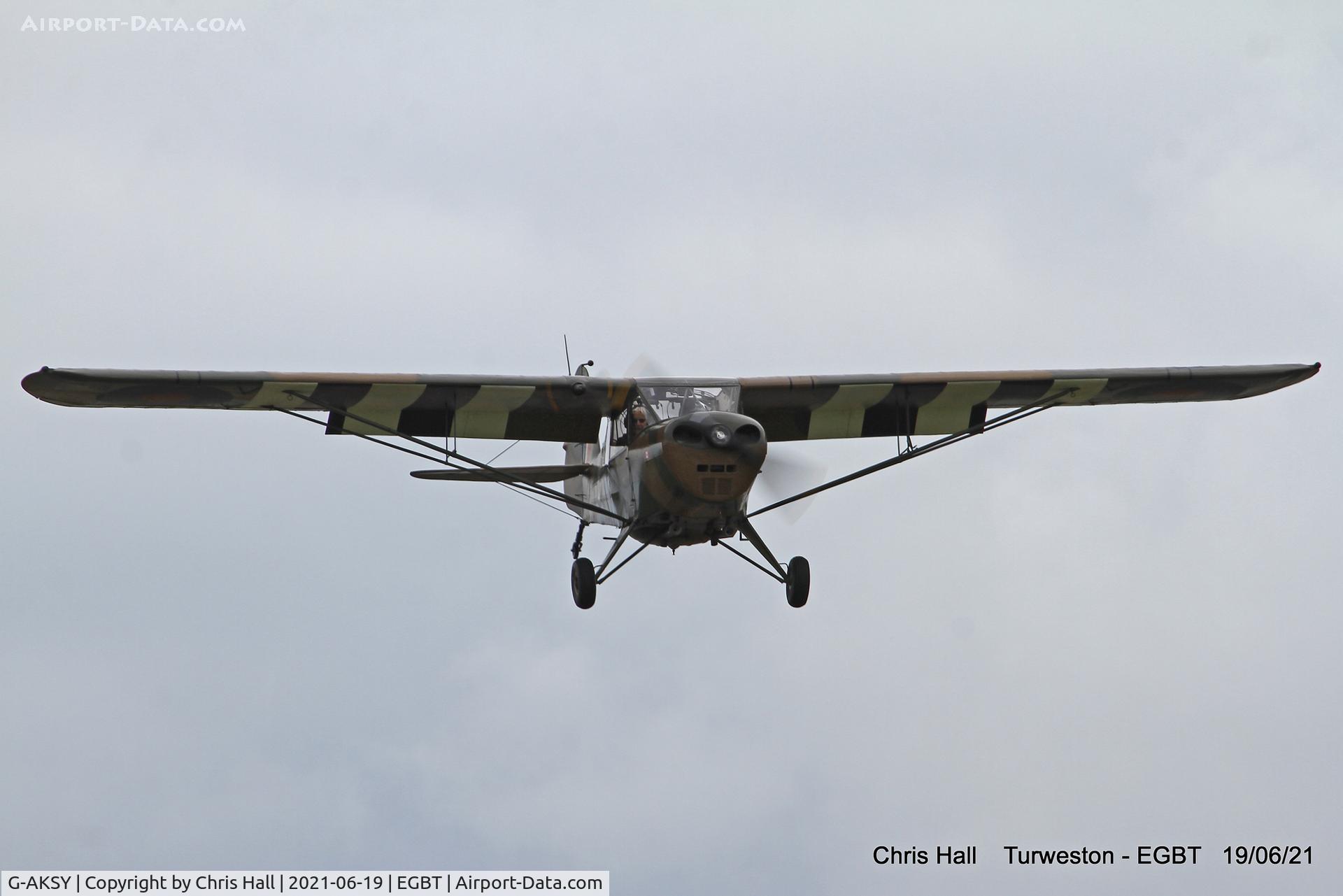 G-AKSY, 1944 Taylorcraft J Auster 5 C/N 1567, Turweston, Air Britain fly in