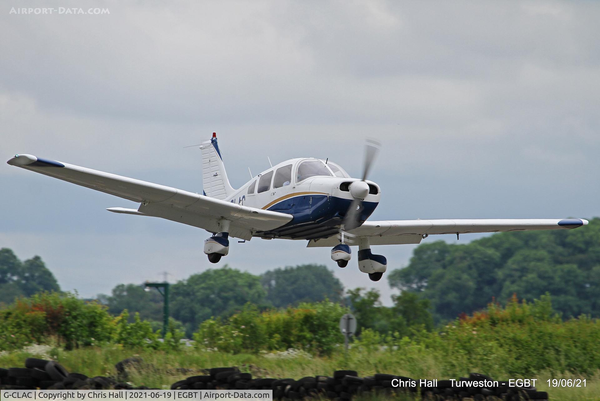 G-CLAC, 1981 Piper PA-28-161 Cherokee Warrior II C/N 28-8116241, Turweston, Air Britain fly in