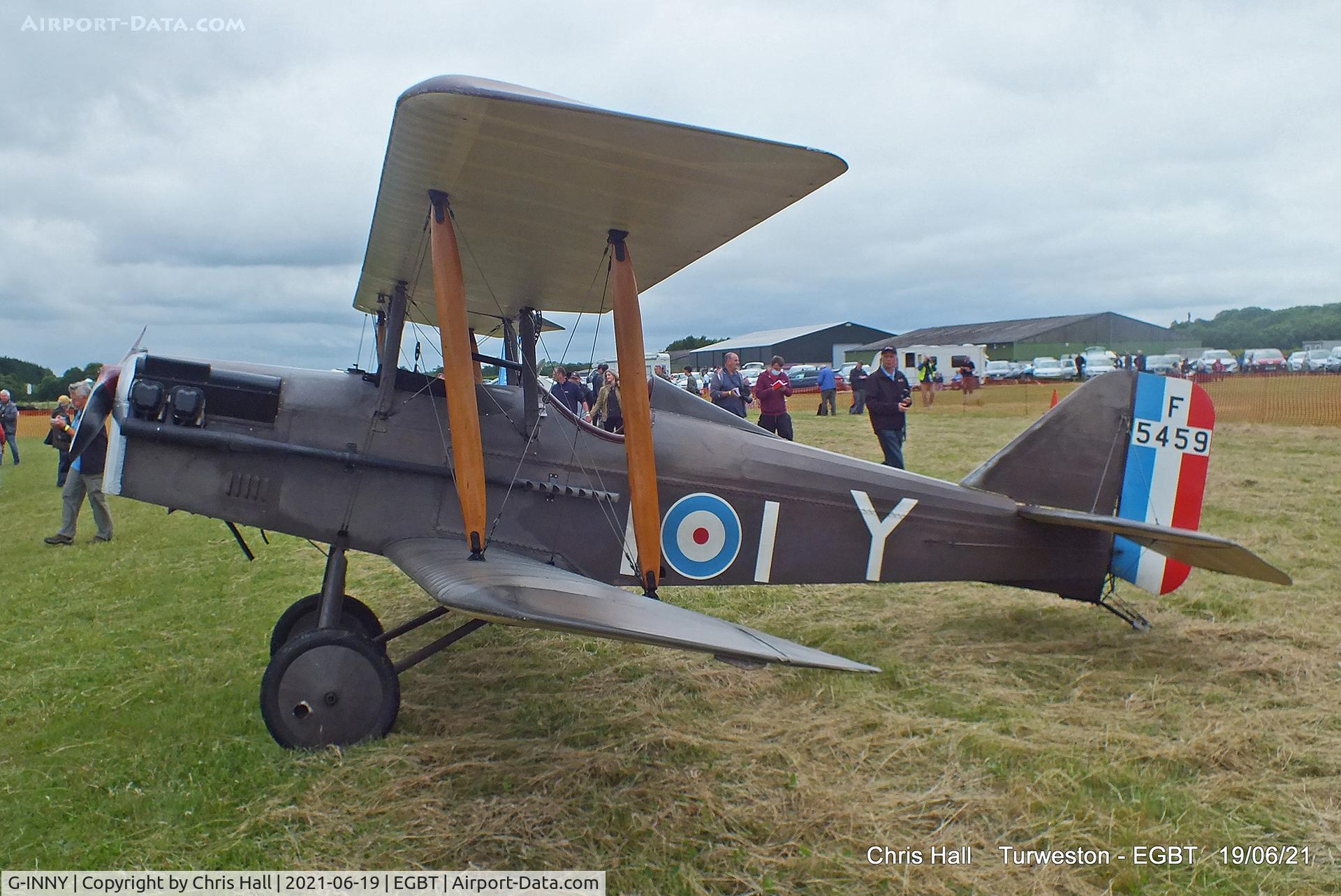 G-INNY, 1983 Royal Aircraft Factory SE-5A Replica C/N PFA 020-10439, Turweston, Air Britain fly in