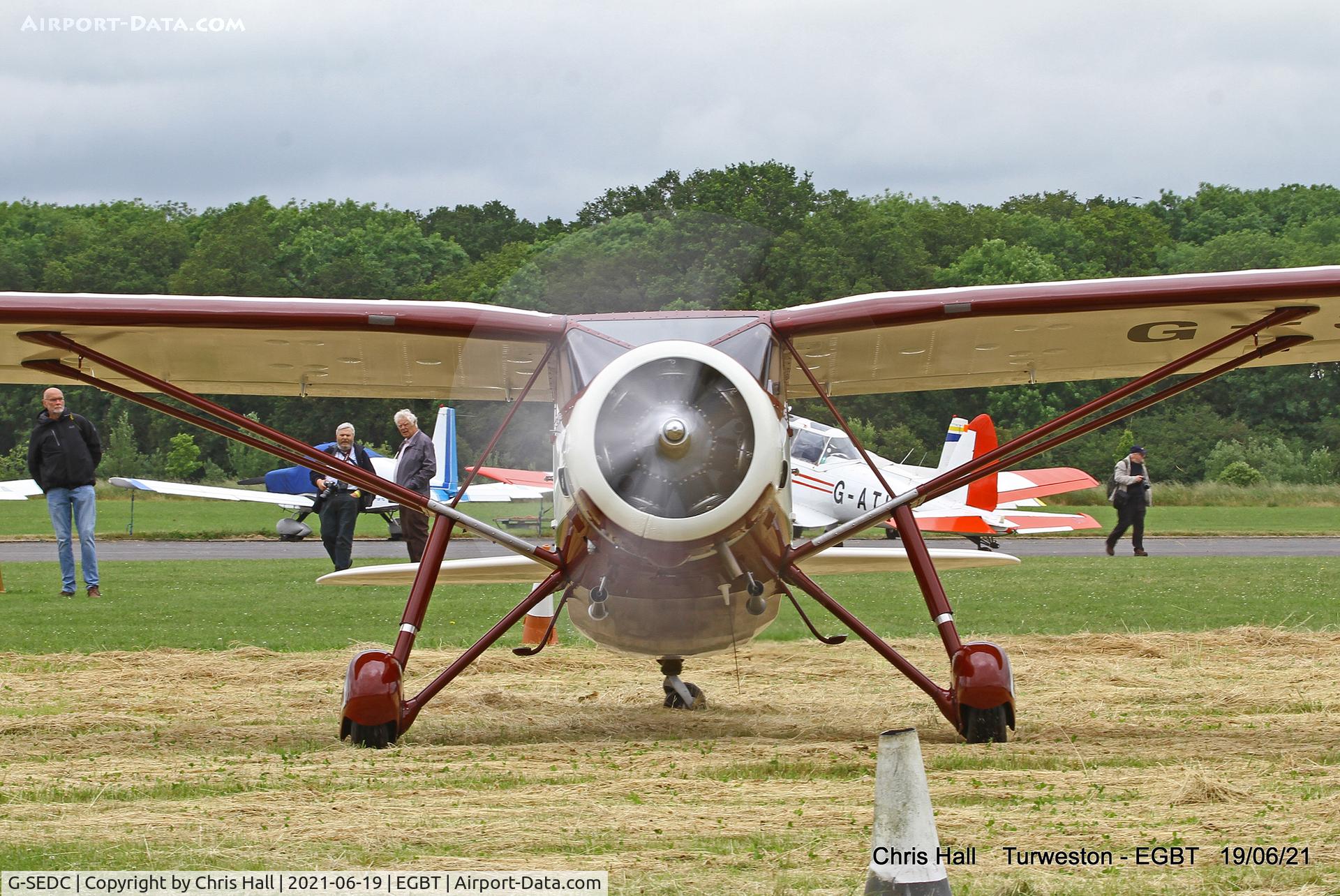 G-SEDC, 1947 Fairchild 24W-46 C/N W46342, Turweston, Air Britain fly in