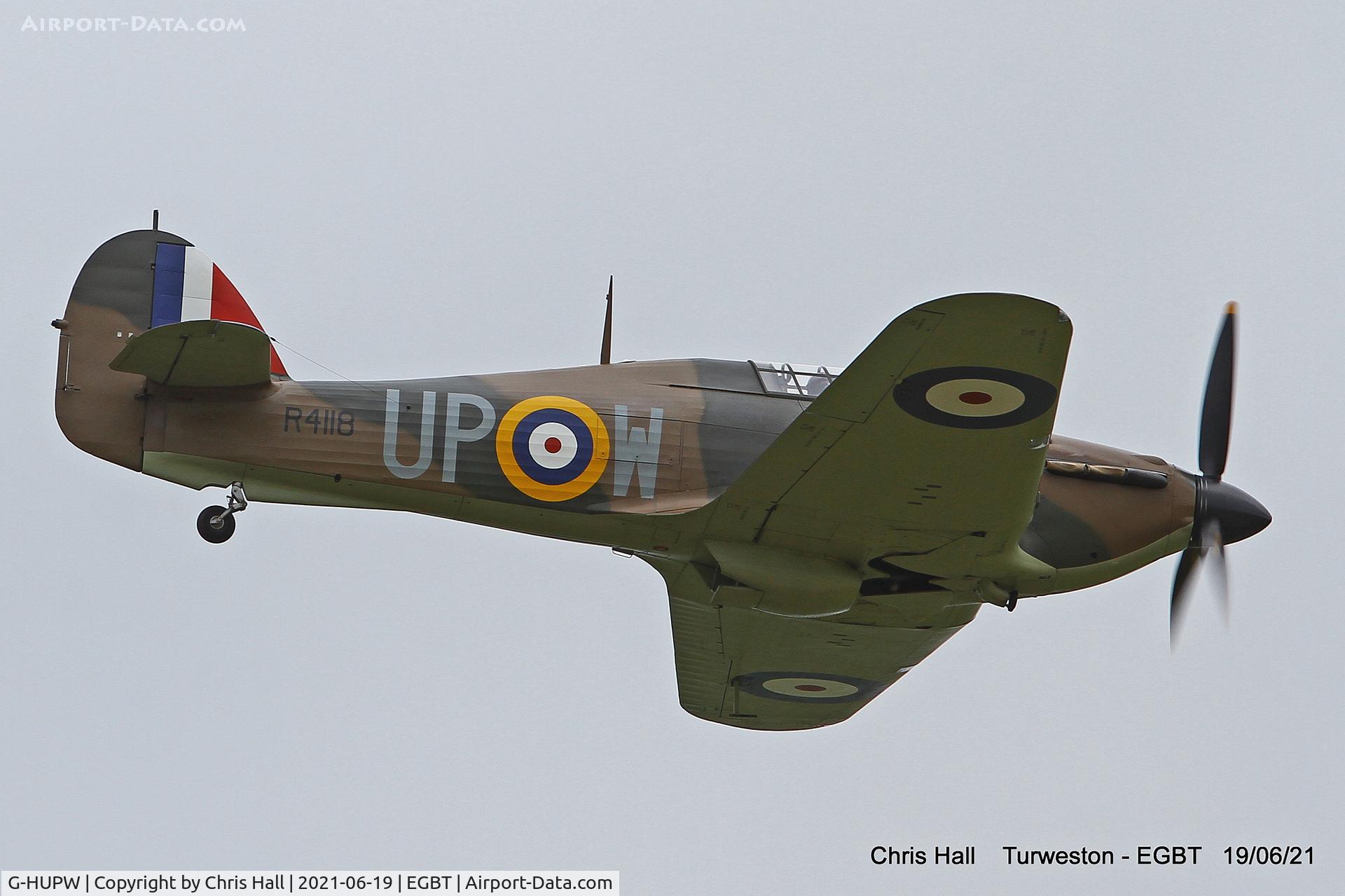 G-HUPW, 1940 Hawker Hurricane I C/N G592301, Turweston, Air Britain fly in