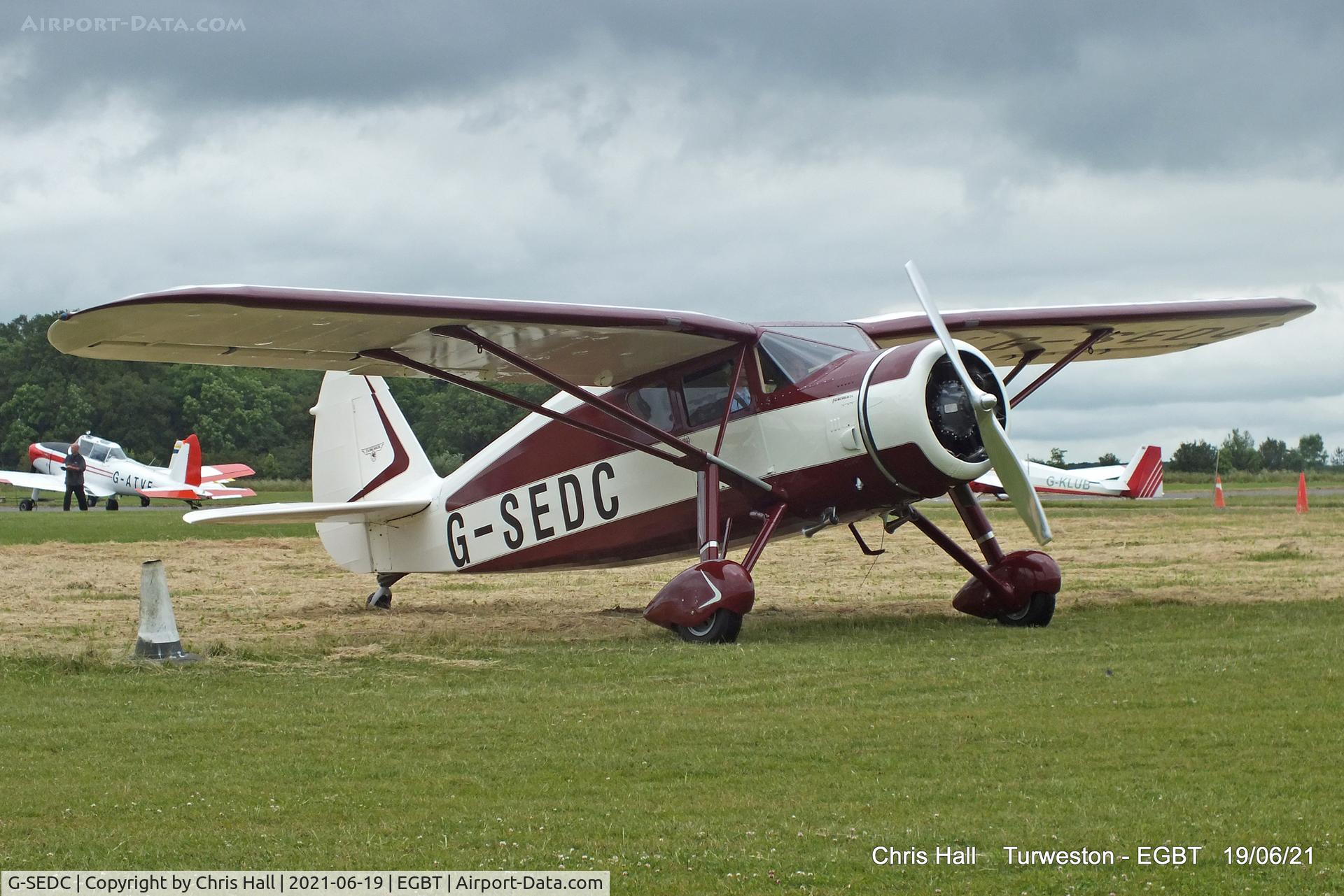 G-SEDC, 1947 Fairchild 24W-46 C/N W46342, Turweston, Air Britain fly in