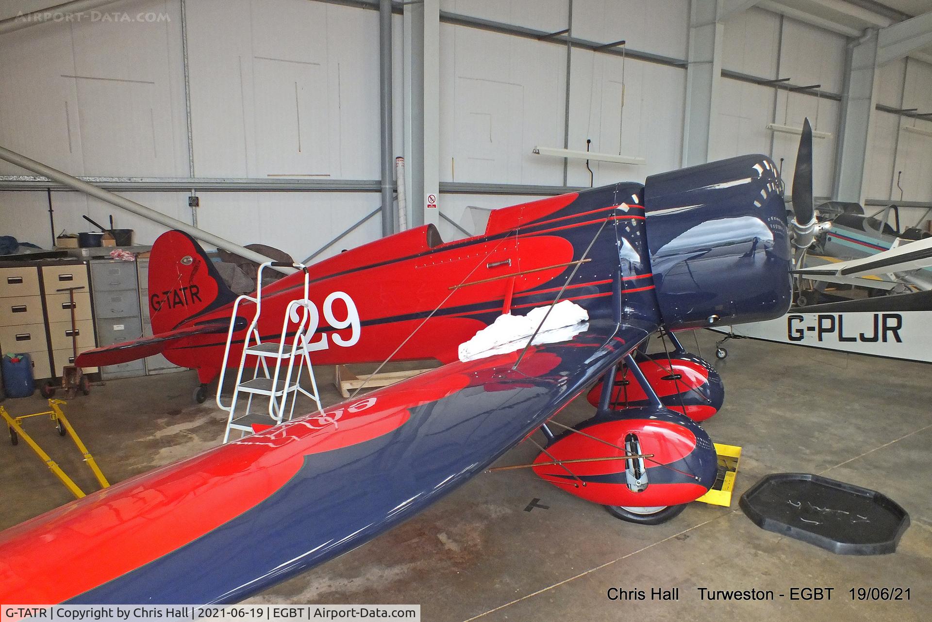 G-TATR, 2012 Travel Air Type R Racer Replica C/N LAA 362-14892, Turweston, Air Britain fly in