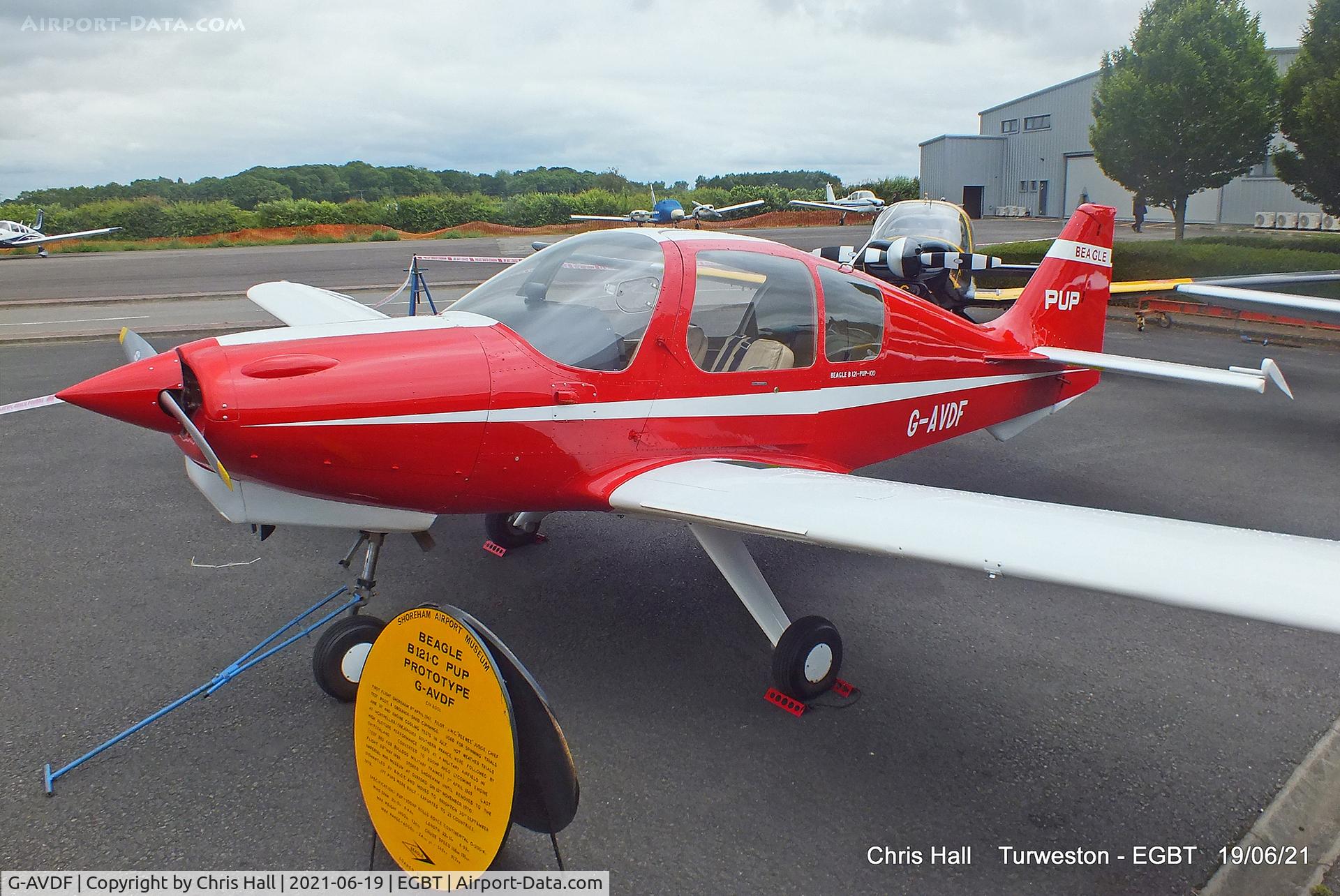 G-AVDF, 1967 Beagle B-121 Pup Series 1 (Pup 100) C/N B121-001, Turweston, Air Britain fly in