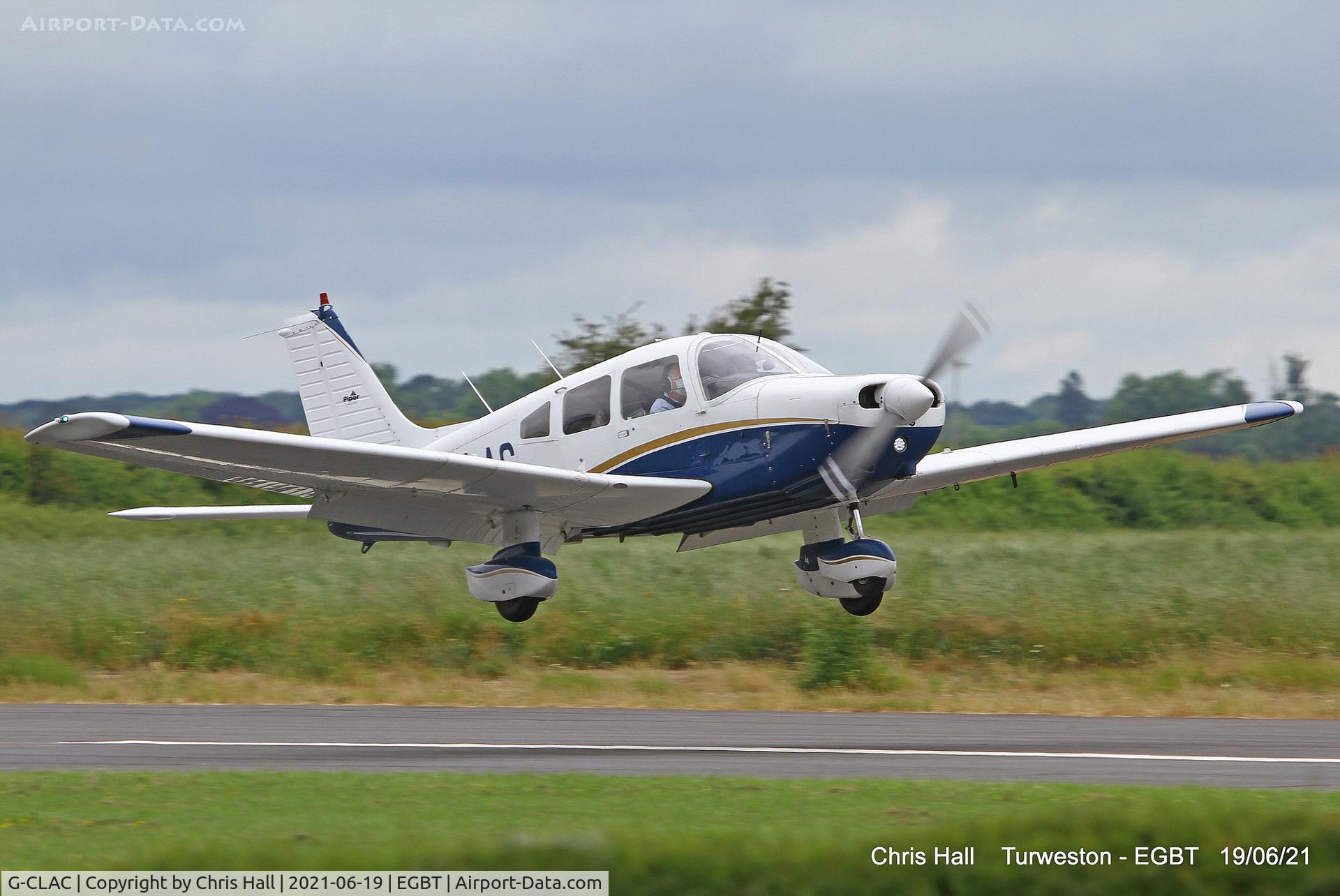 G-CLAC, 1981 Piper PA-28-161 Cherokee Warrior II C/N 28-8116241, Turweston, Air Britain fly in