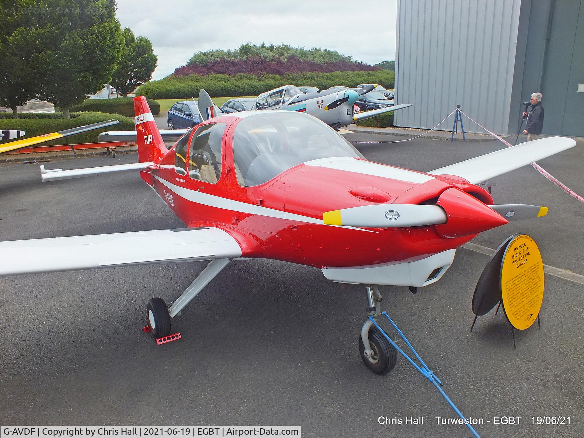 G-AVDF, 1967 Beagle B-121 Pup Series 1 (Pup 100) C/N B121-001, Turweston, Air Britain fly in