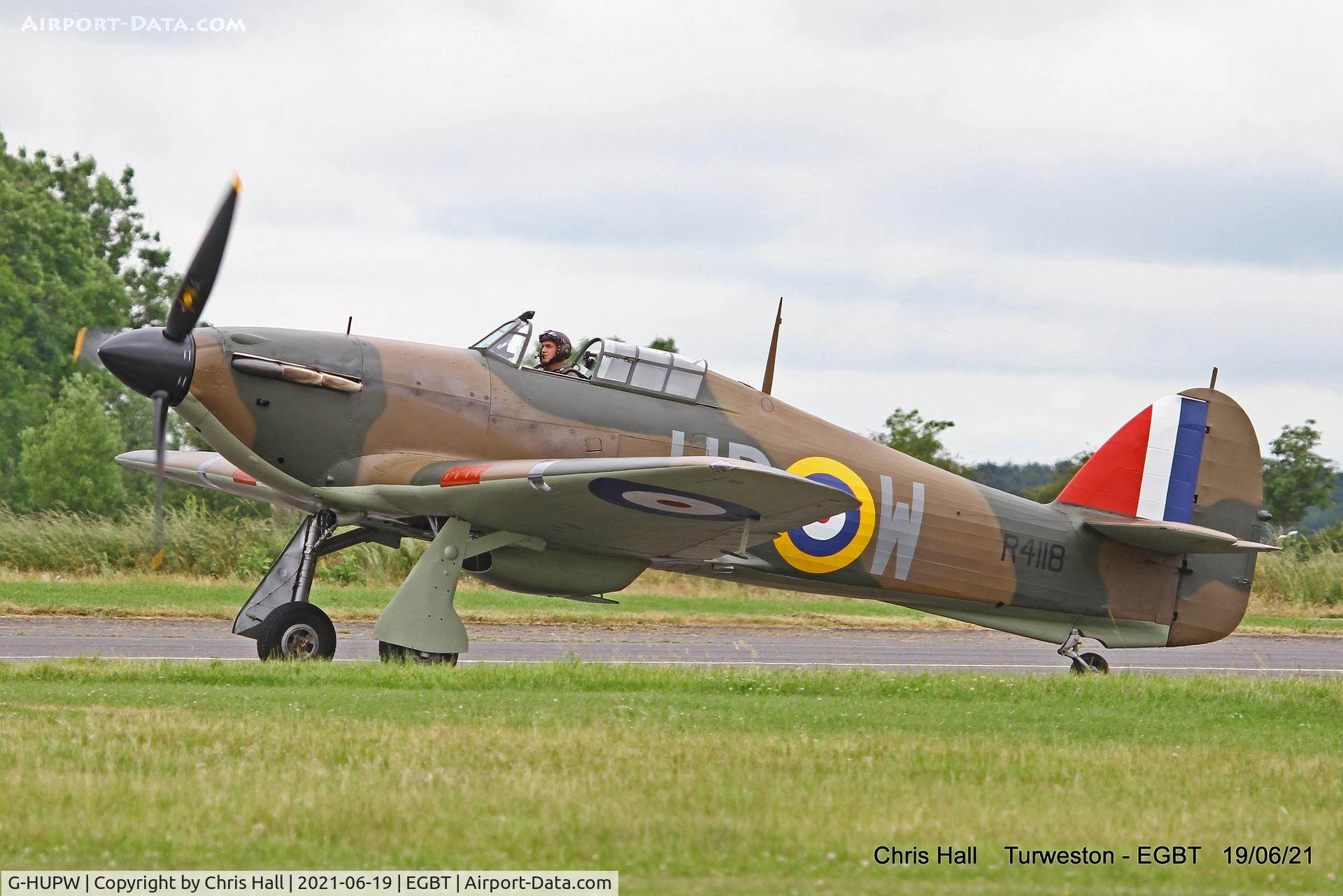 G-HUPW, 1940 Hawker Hurricane I C/N G592301, Turweston, Air Britain fly in