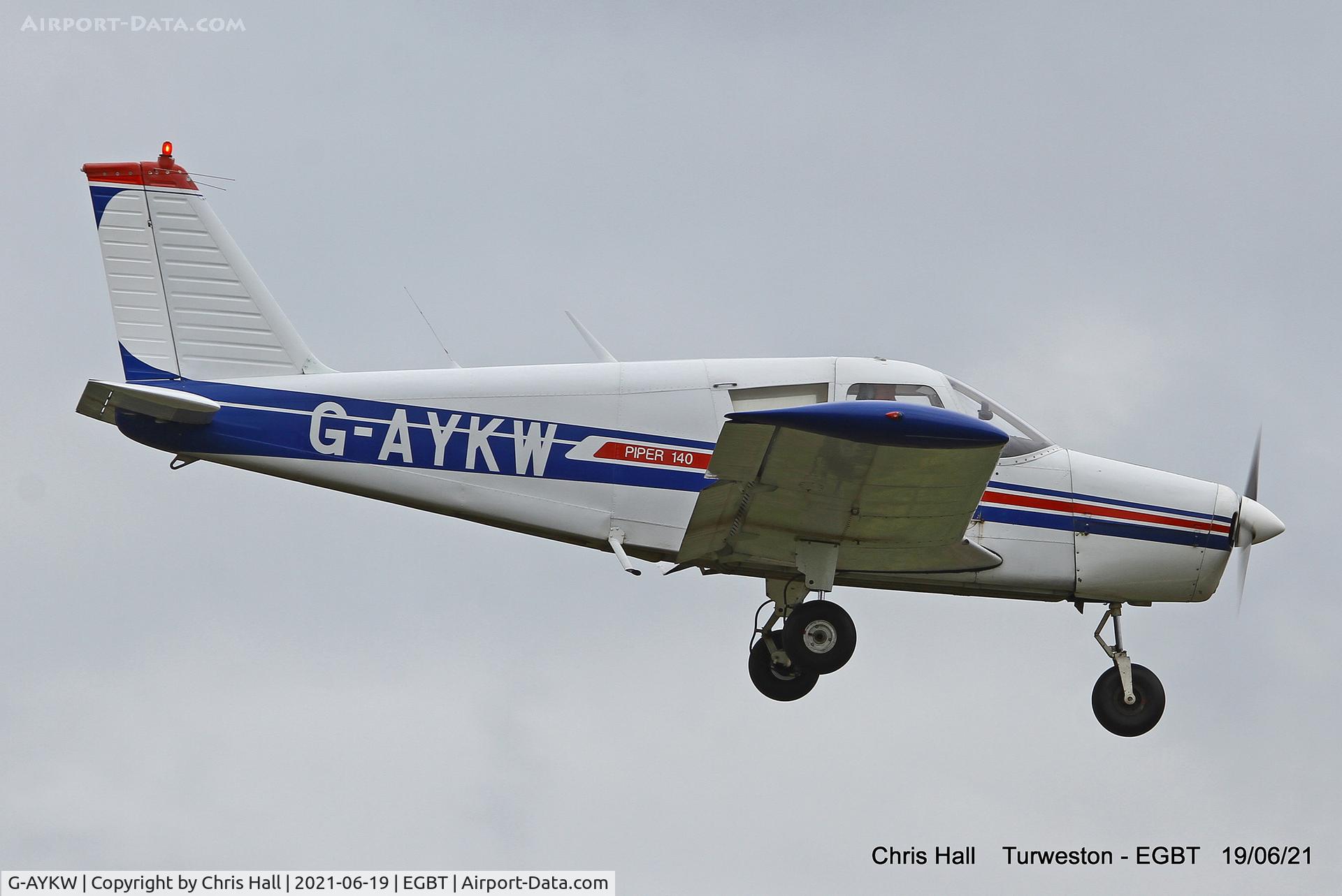 G-AYKW, 1970 Piper PA-28-140 Cherokee C/N 28-26931, Turweston, Air Britain fly in