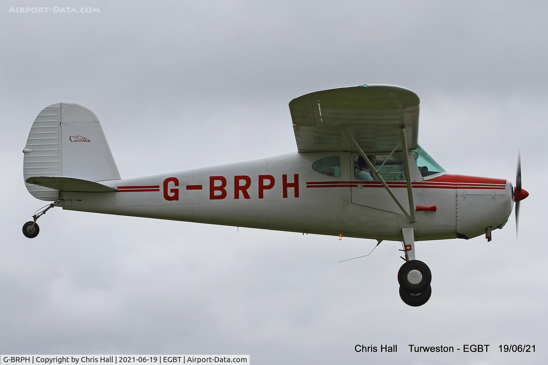 G-BRPH, 1947 Cessna 120 C/N 12137, Turweston, Air Britain fly in