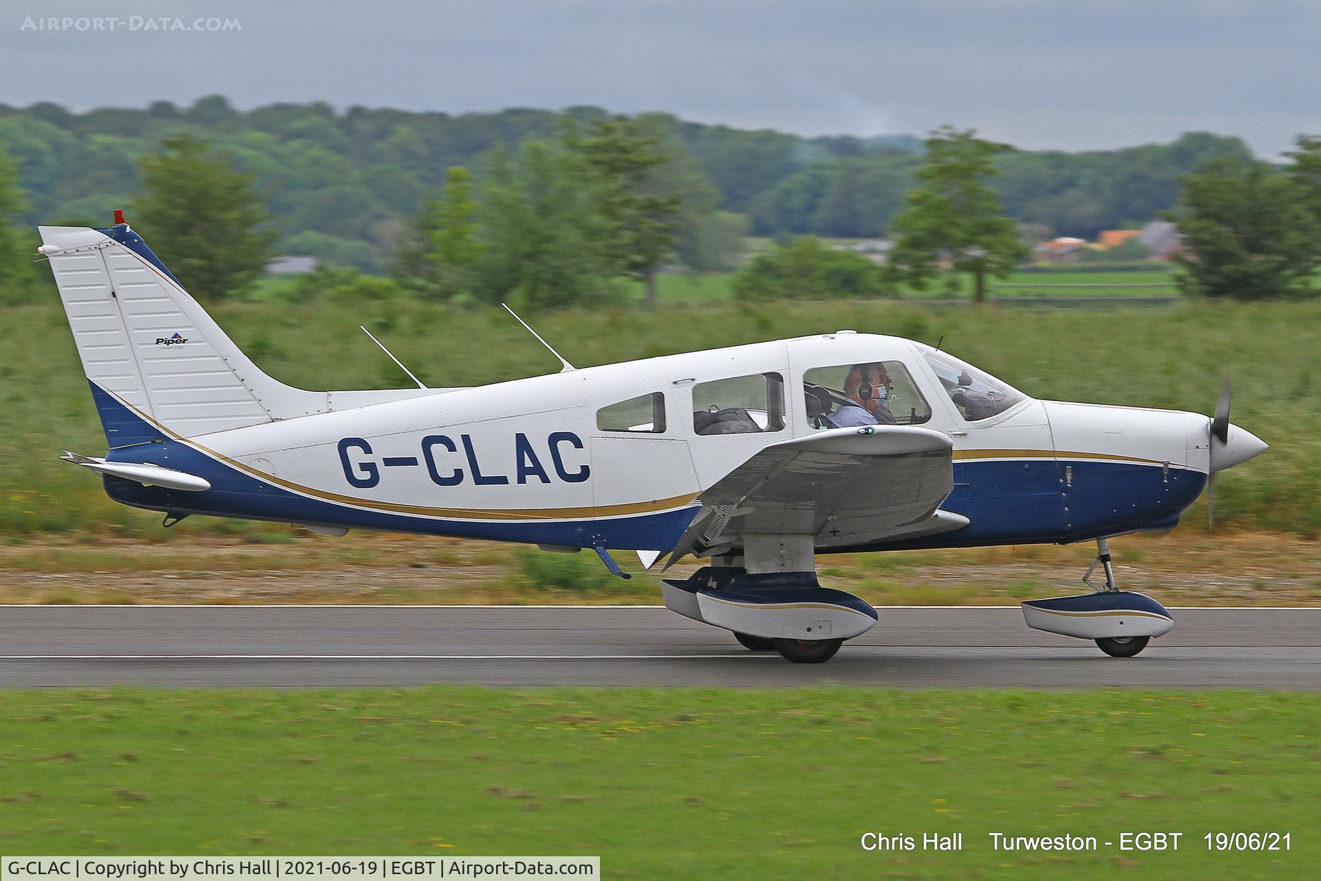 G-CLAC, 1981 Piper PA-28-161 Cherokee Warrior II C/N 28-8116241, Turweston, Air Britain fly in