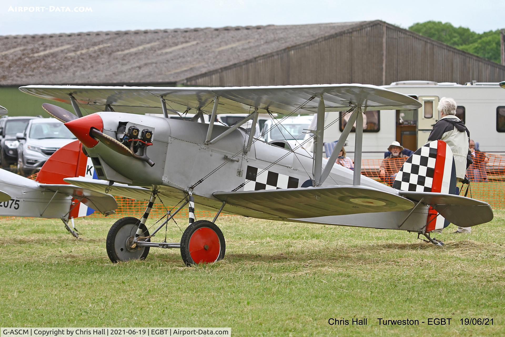 G-ASCM, 1963 Isaacs Fury II C/N PFA 2002/1B, Turweston, Air Britain fly in