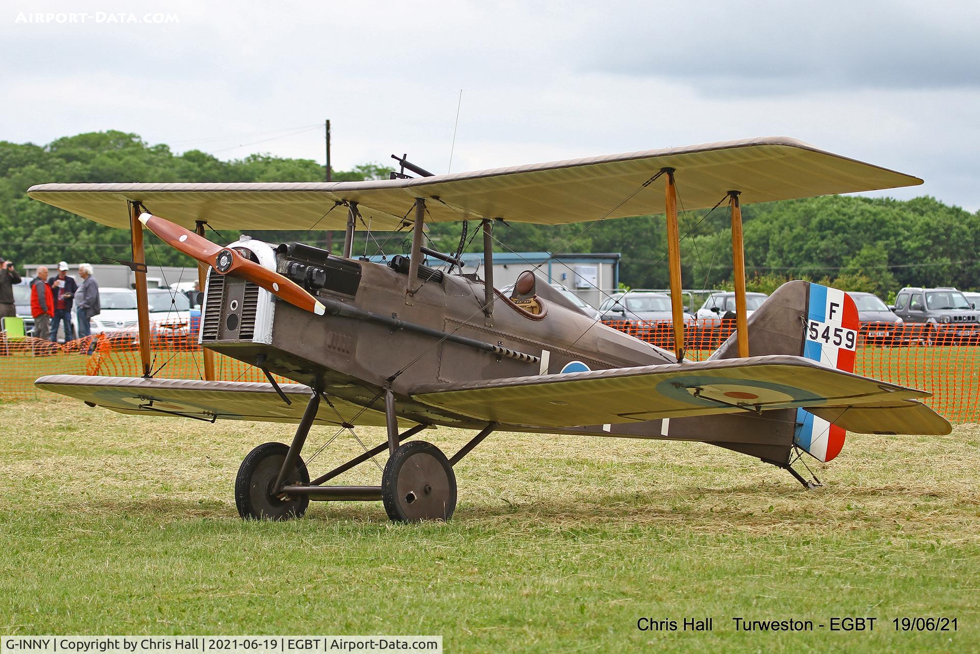 G-INNY, 1983 Royal Aircraft Factory SE-5A Replica C/N PFA 020-10439, Turweston, Air Britain fly in
