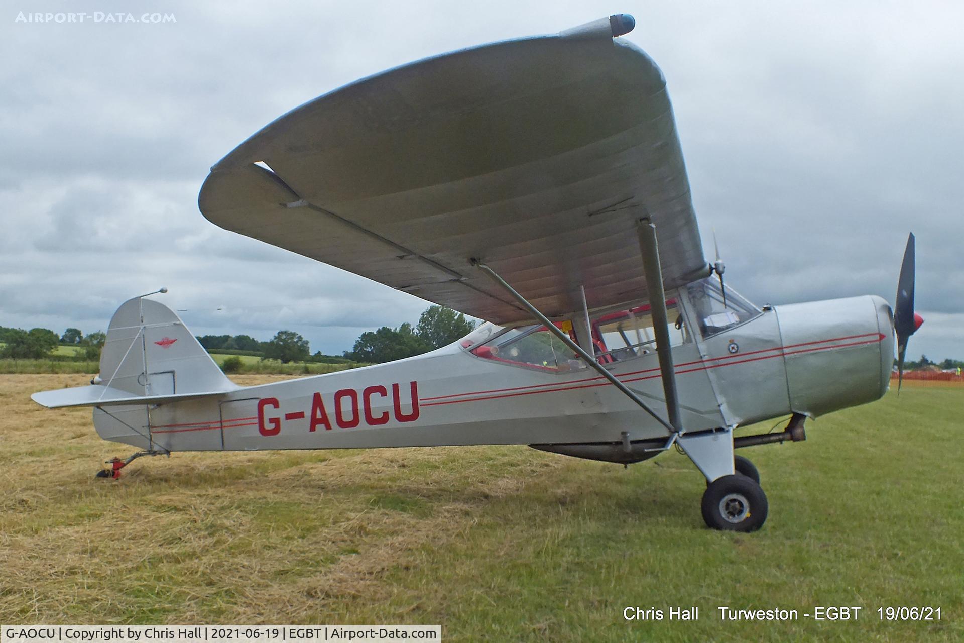 G-AOCU, 1945 Taylorcraft G Auster 4 C/N 986, Turweston, Air Britain fly in