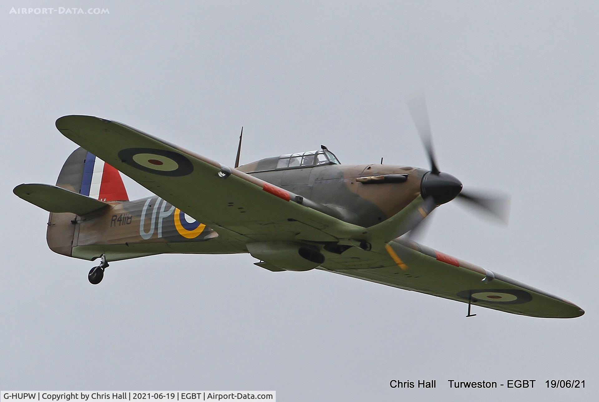 G-HUPW, 1940 Hawker Hurricane I C/N G592301, Turweston, Air Britain fly in