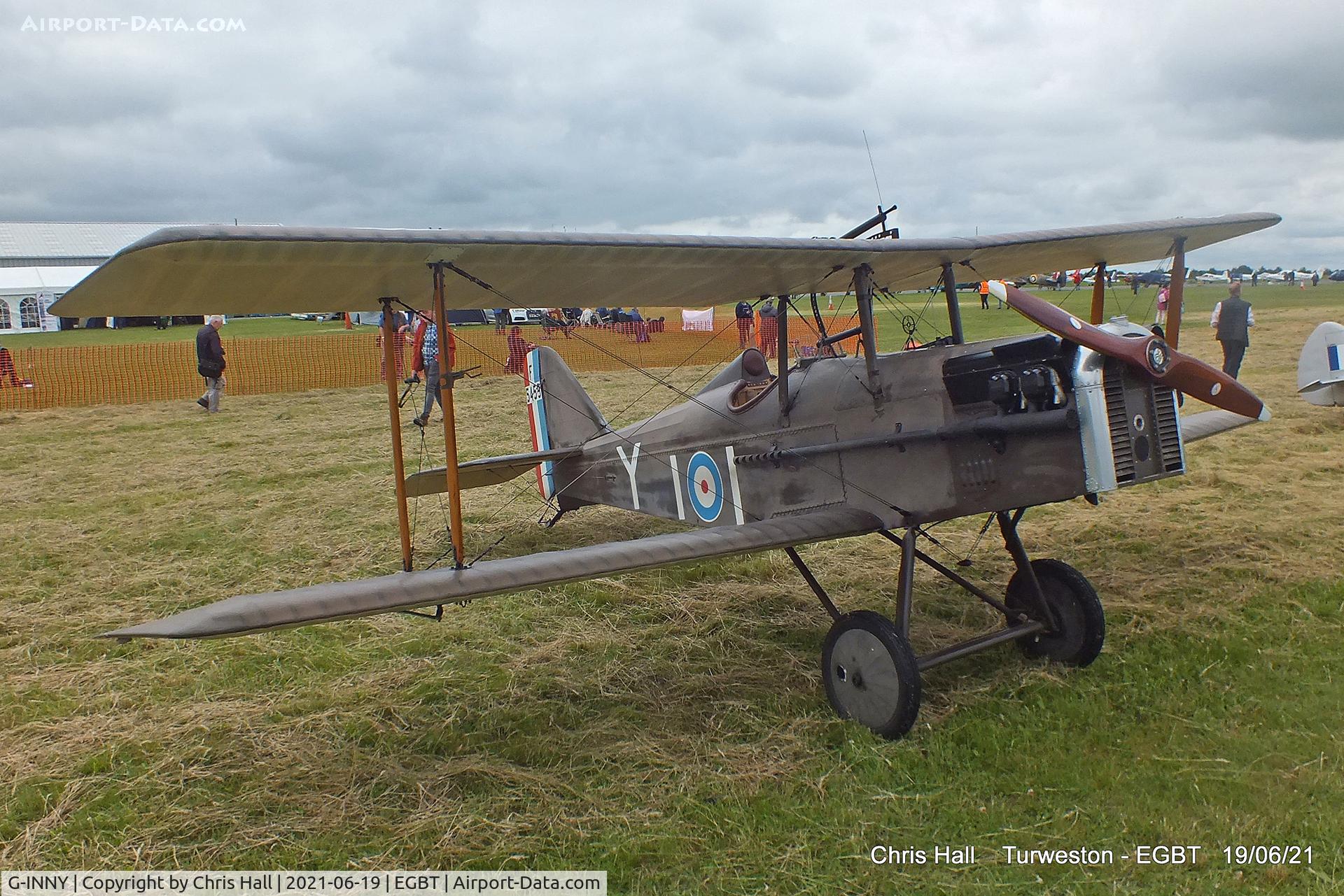 G-INNY, 1983 Royal Aircraft Factory SE-5A Replica C/N PFA 020-10439, Turweston, Air Britain fly in