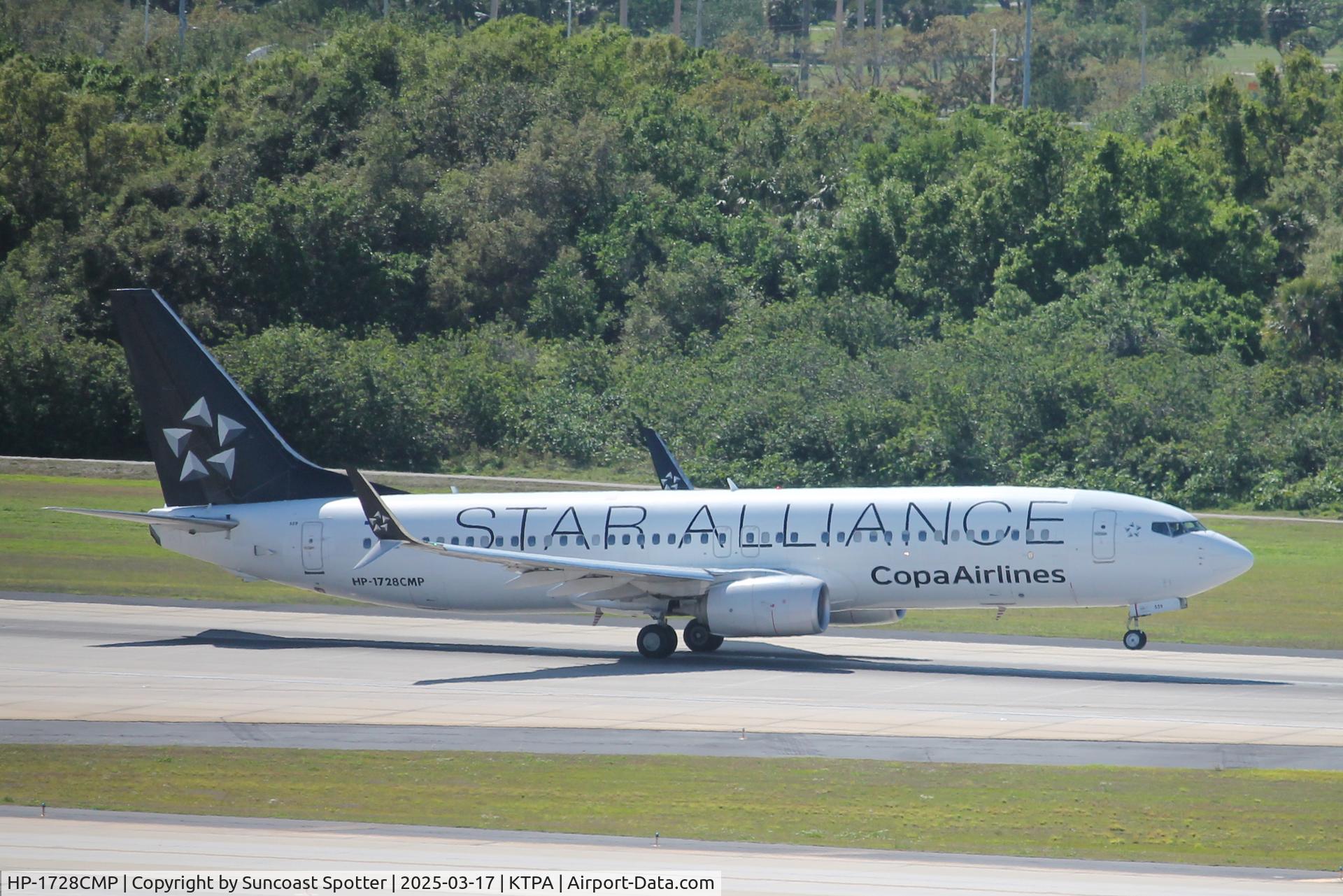 HP-1728CMP, 2012 Boeing 737-8V3 C/N 39396, Copa Flight 394 departs Tampa International Airport enroute to Tocumen International Airport
