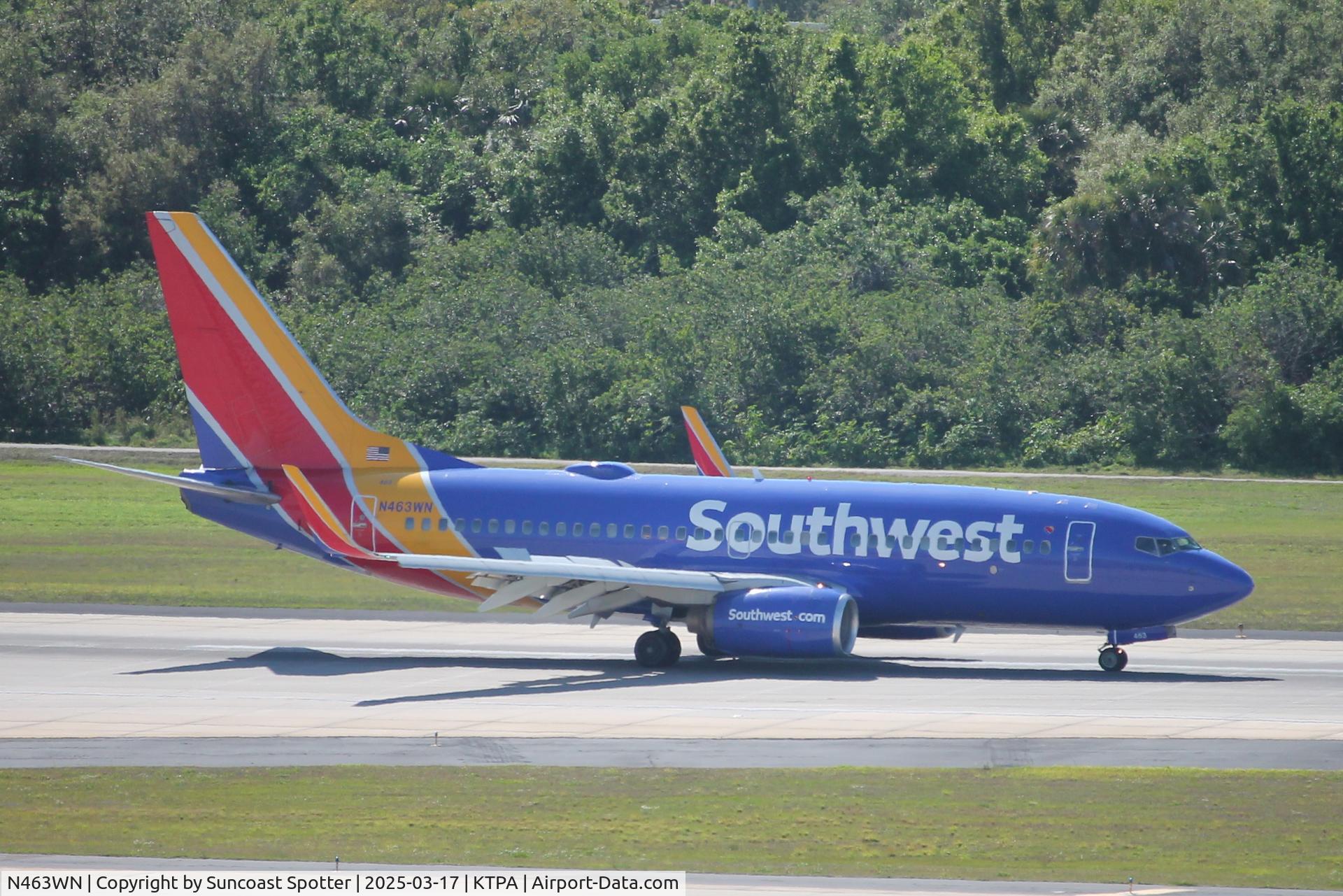 N463WN, 2004 Boeing 737-7H4 C/N 32467, Southwest Flight 3202 arrives at Tampa International Airport following flight from Birmingham-Shuttlesworth International Airport