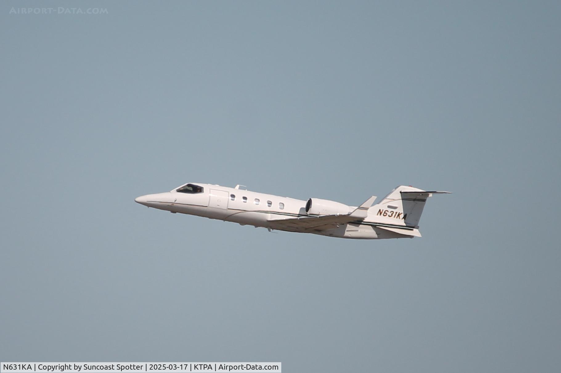 N631KA, 2000 Learjet 31A C/N 210, Learjet 631KA departs Tampa International Airport enroute to Alexandria International Airport
