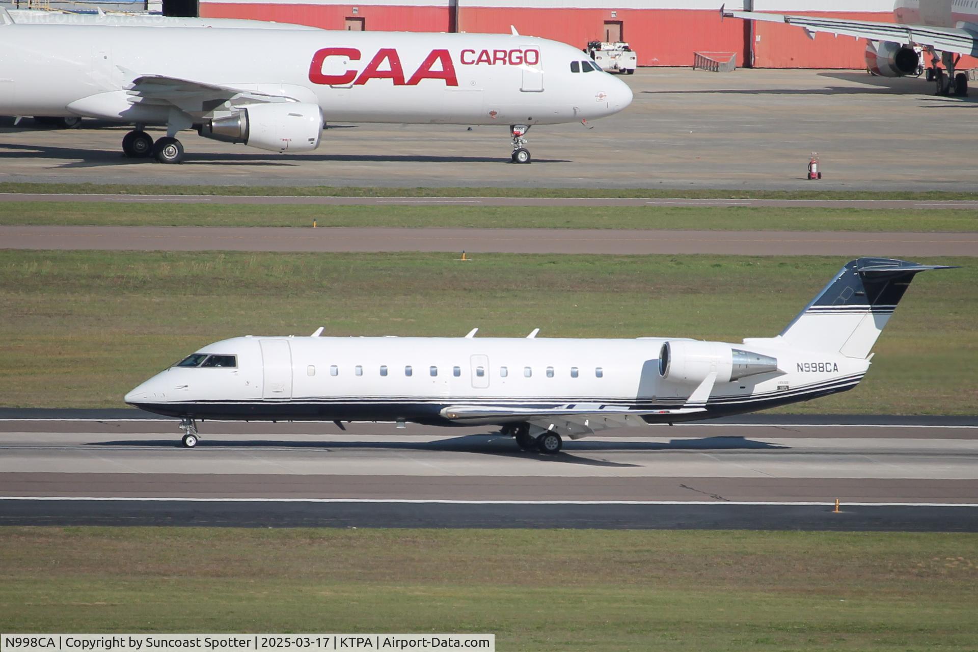 N998CA, 1993 Canadair CRJ-100SE (CL-600-2B19) C/N 7008, Slate Flight 998 arrives at Tampa International Airport following flight from Lynden Pindling International Airport