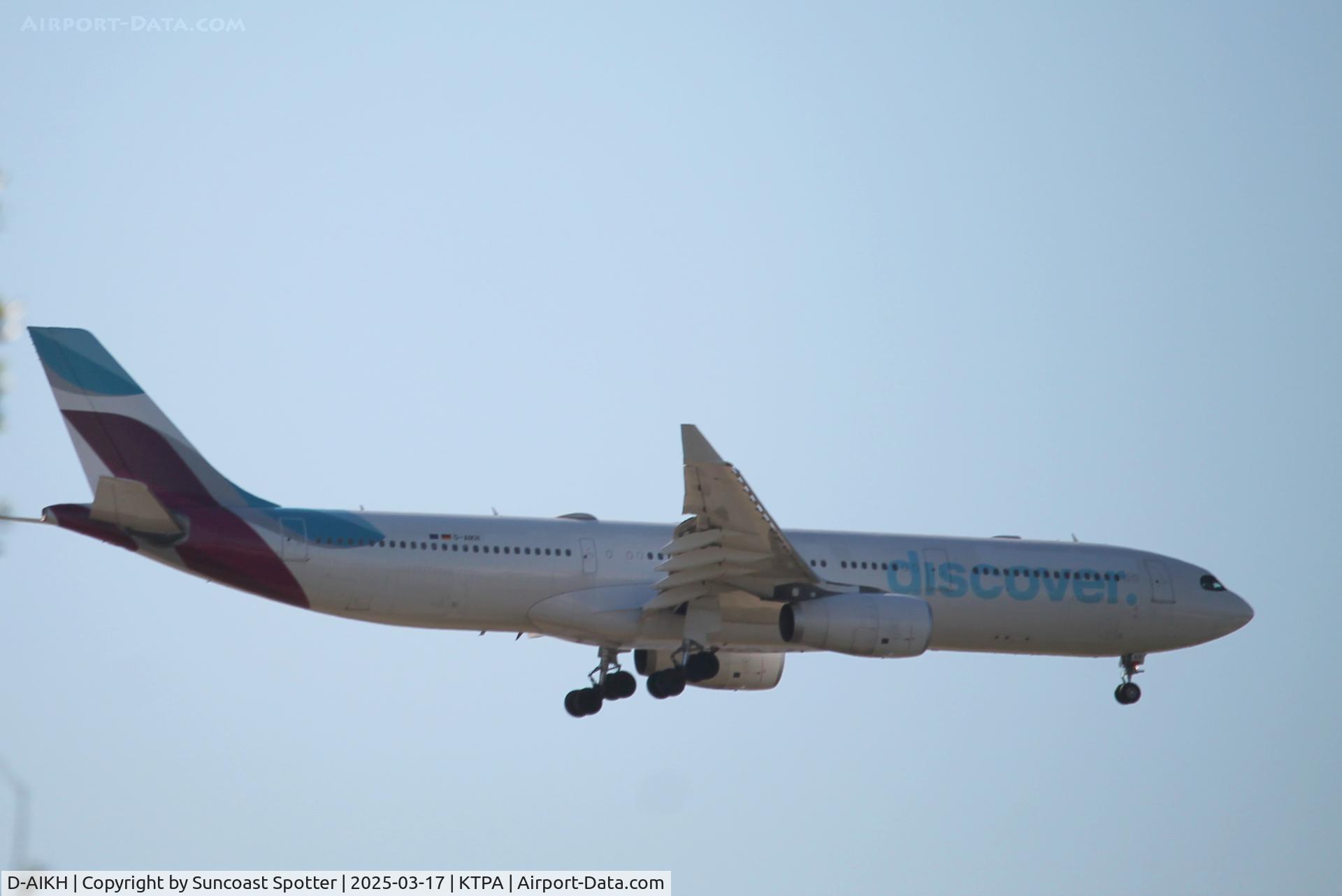 D-AIKH, 2005 Airbus A330-343X C/N 648, Discover Flight 64 arrives at Tampa International Airport following flight from Frankfurt International Airport 