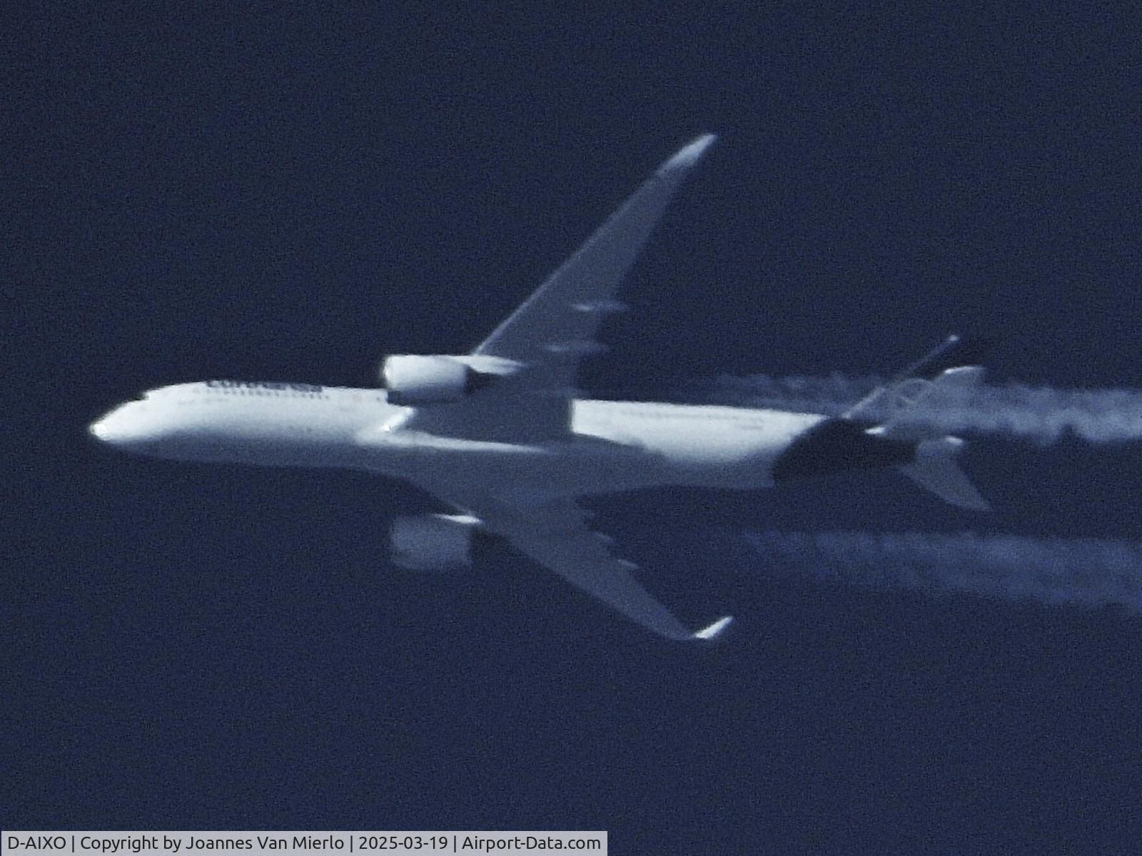 D-AIXO, 2019 Airbus A350-941 C/N 314, LH412 MUC-EWR over Belgium