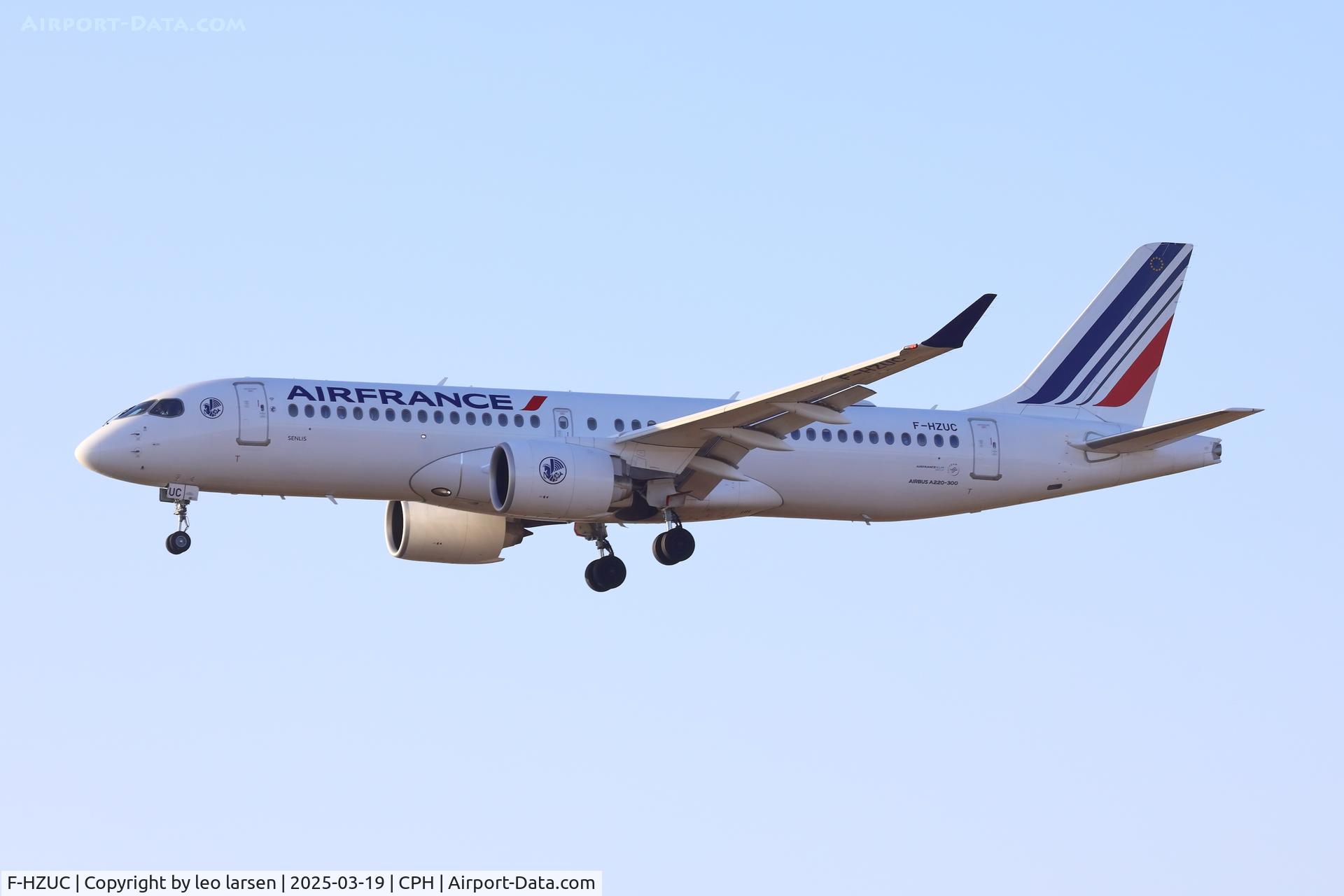 F-HZUC, 2021 Airbus A220-300 C/N 55140, Copenhagen 19.3.2025