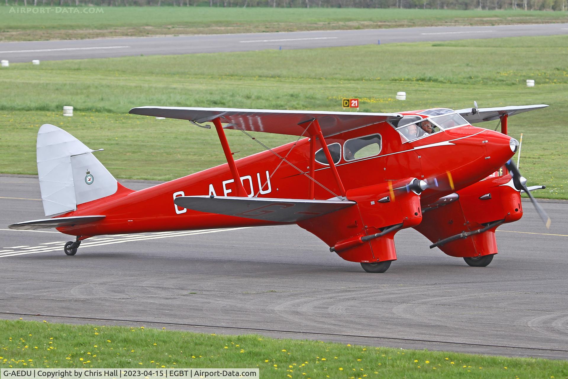 G-AEDU, 1937 De Havilland DH-90A Dragonfly C/N 7526, Turweston