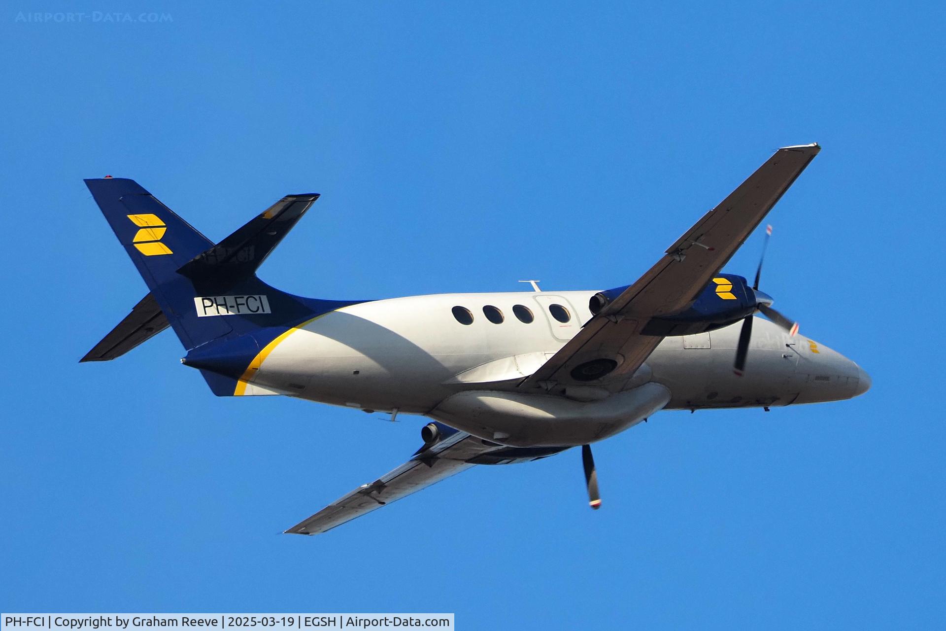 PH-FCI, 1989 British Aerospace BAe-3201 Jetstream C/N 854, Departing from Norwich.