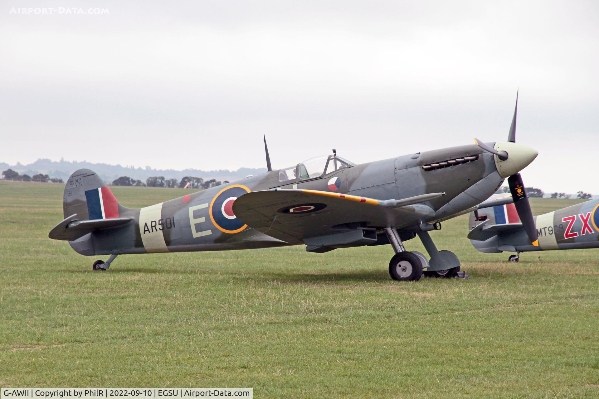 G-AWII, 1942 Supermarine 349 Spitfire LF.Vc C/N WASP/20/223, AR501 (G-AWII) 1942 VS Spitfire Vc BoB Display Duxford