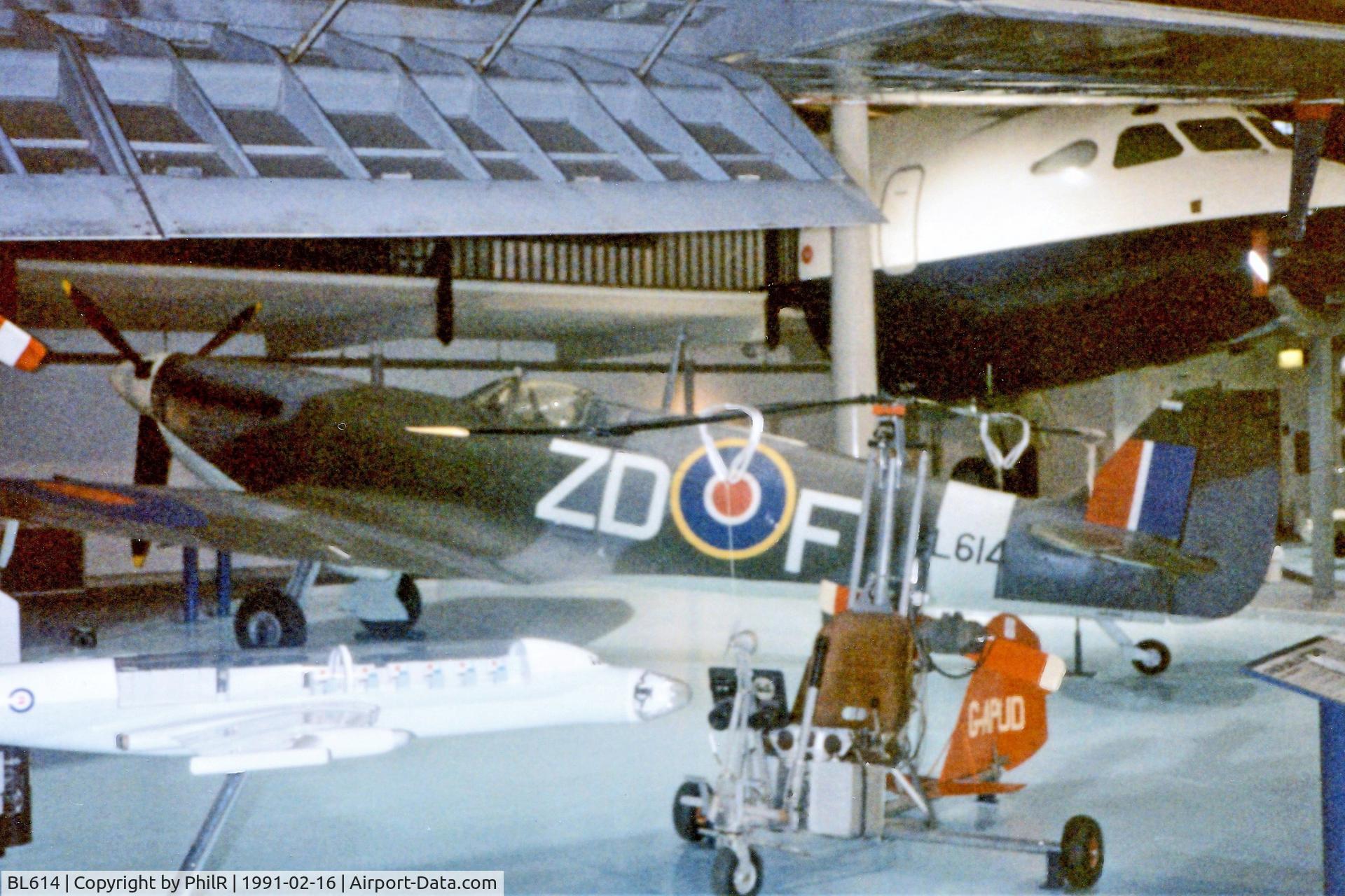 BL614, 1941 Supermarine 349 Spitfire F.Vb C/N CBAF.1646, BL614 1941 VS Spitfire Vb RAF Manchester Museum of Science & Industry 02.91