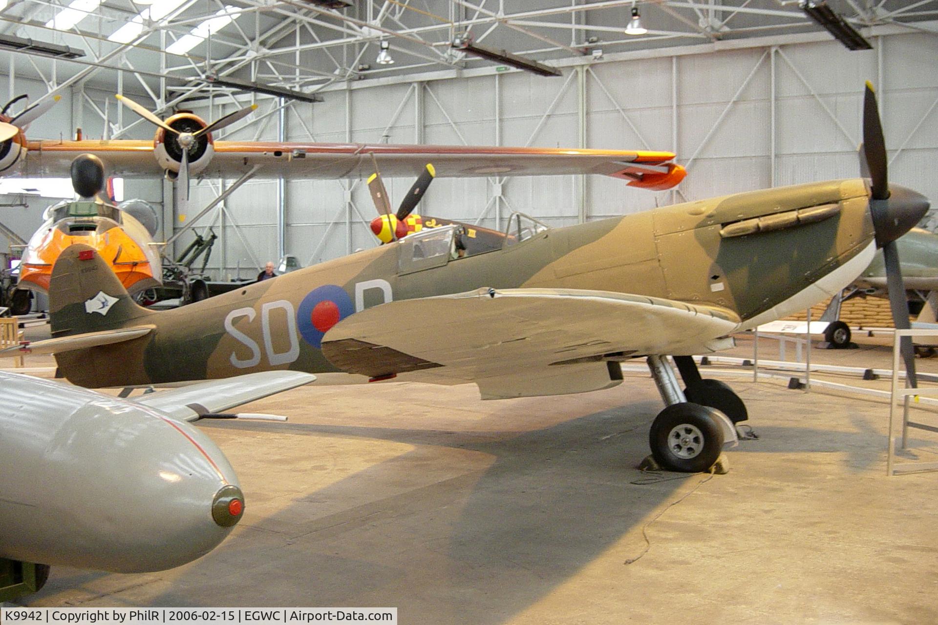 K9942, 1939 Supermarine Spitfire Mk IA C/N 6S/30225, K9942 1939 VS Spitfire I RAF original RAF Cosford