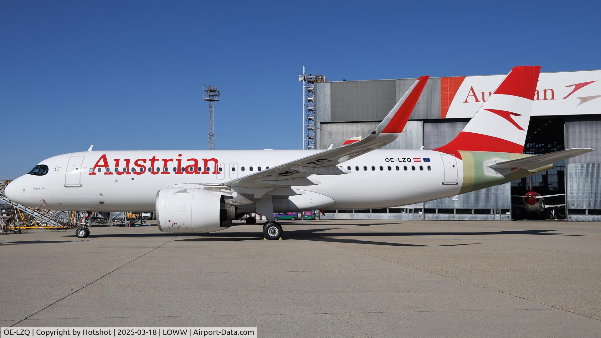 OE-LZQ, Airbus A320-271N C/N 11467, Finally fully restored after last summers mishap; tail cone waiting to be painted.