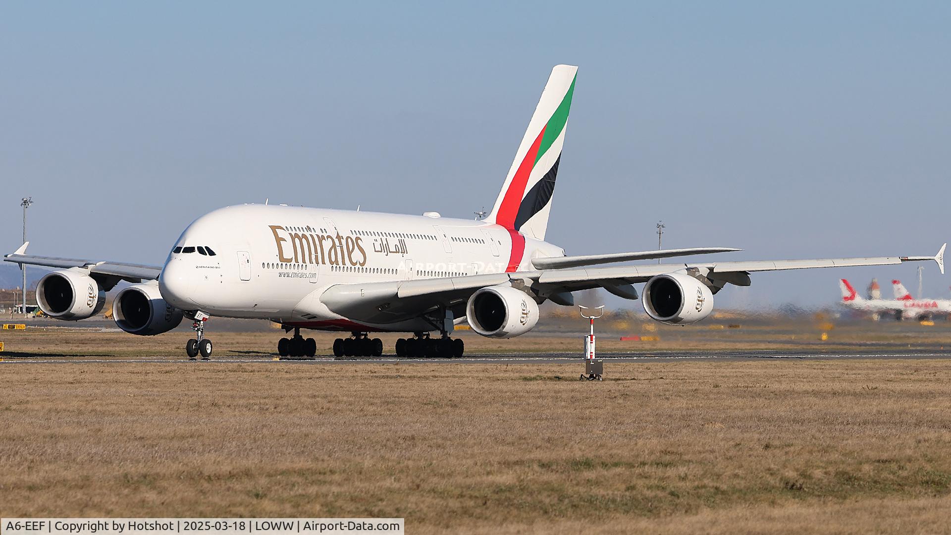 A6-EEF, 2012 Airbus A380-861 C/N 113, Rolling down runway 29