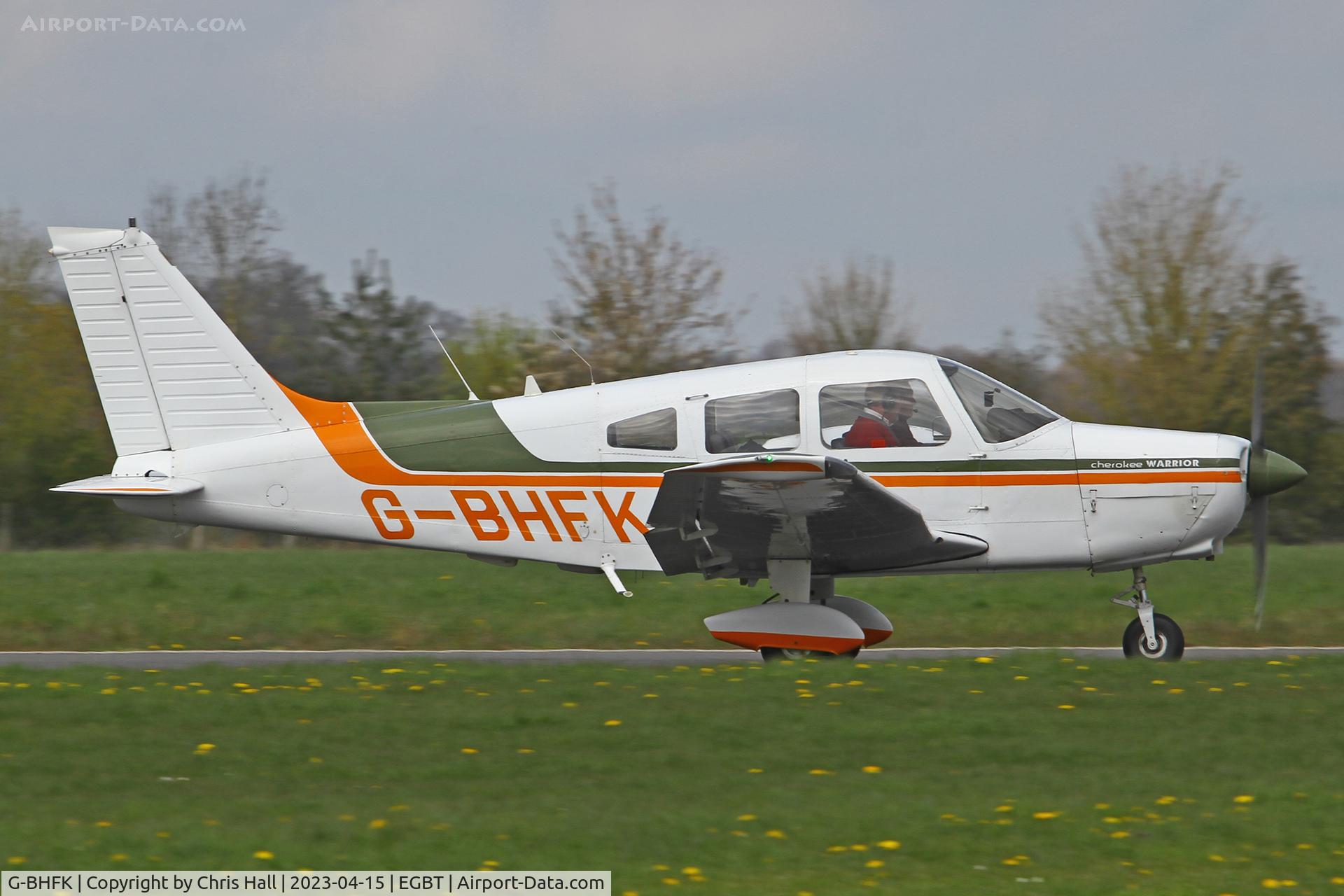 G-BHFK, 1976 Piper PA-28-151 Cherokee Warrior C/N 28-7615088, Turweston