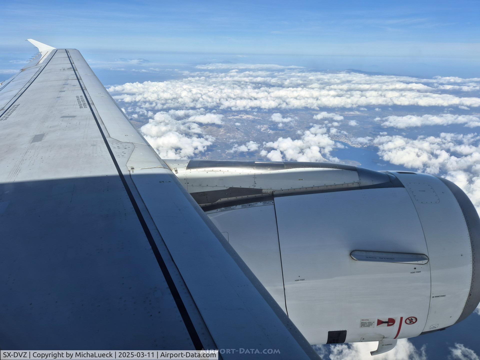 SX-DVZ, 2009 Airbus A321-231 C/N 3820, Climbing out of Athens (ATH-BER)
