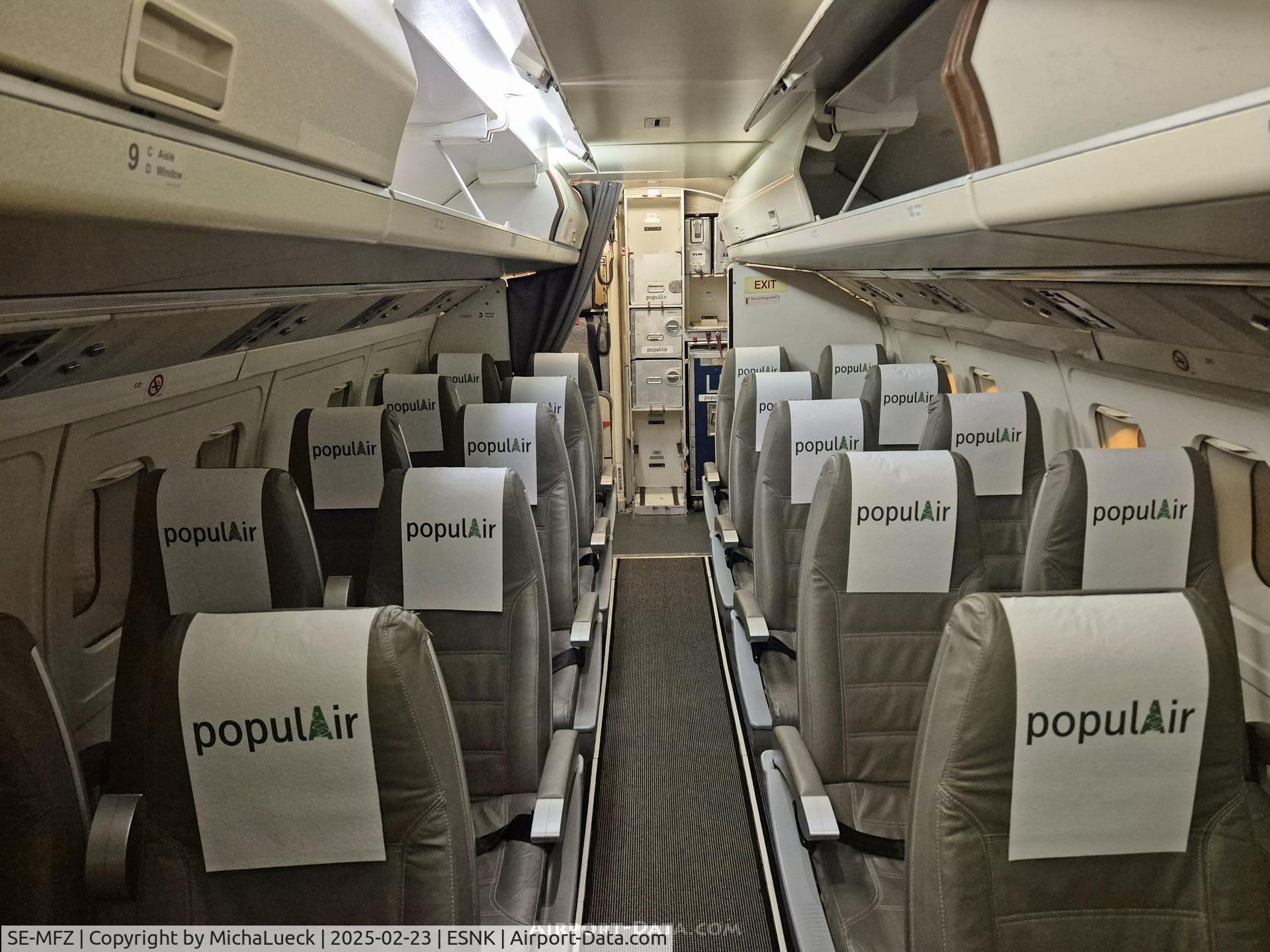 SE-MFZ, 1989 Fokker 50 C/N 20159, The aft cabin of Populair's F50