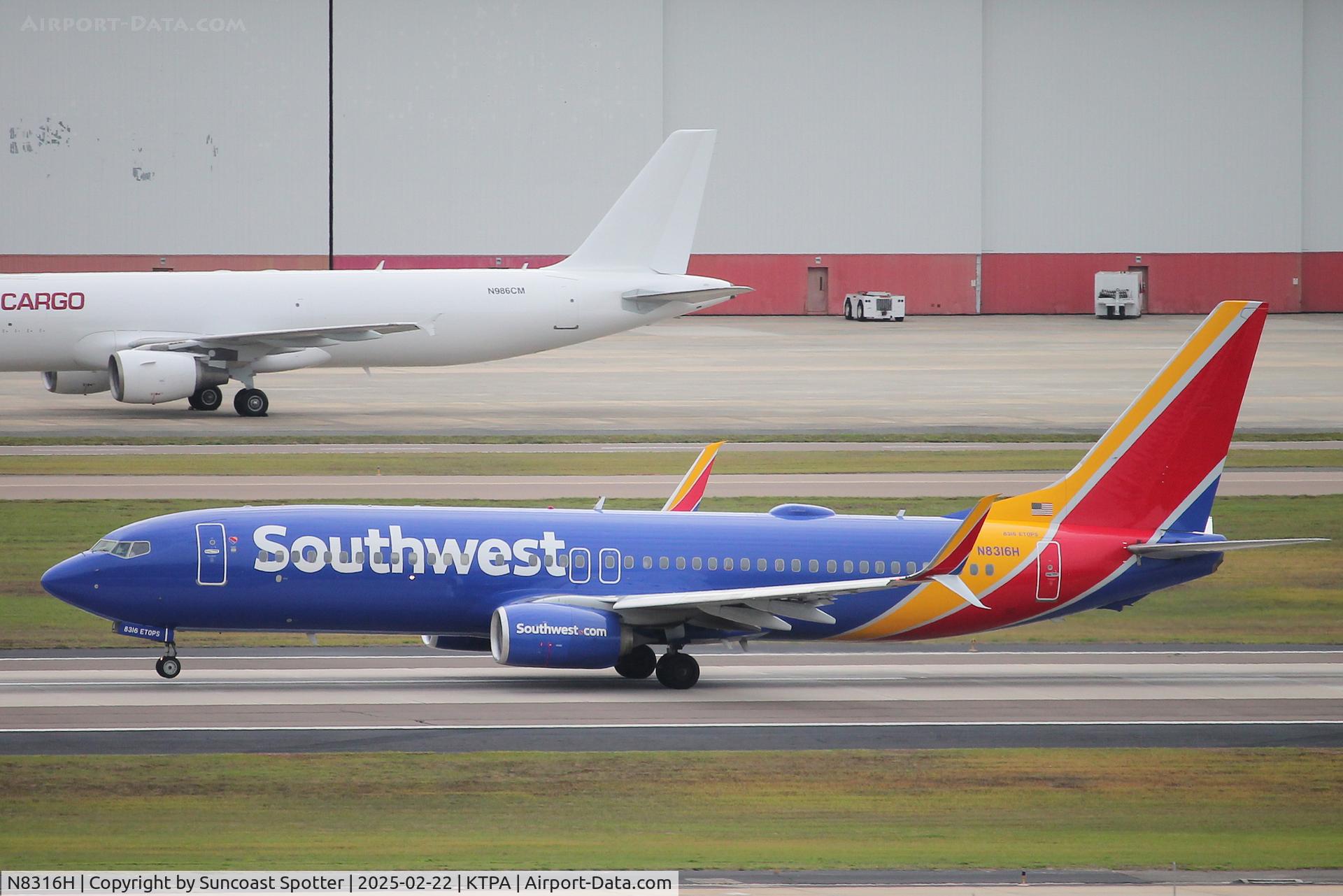 N8316H, 2012 Boeing 737-8H4 C/N 36684, Southwest Flight 1391 departs Tampa International Airport enroute to Dallas Love Field