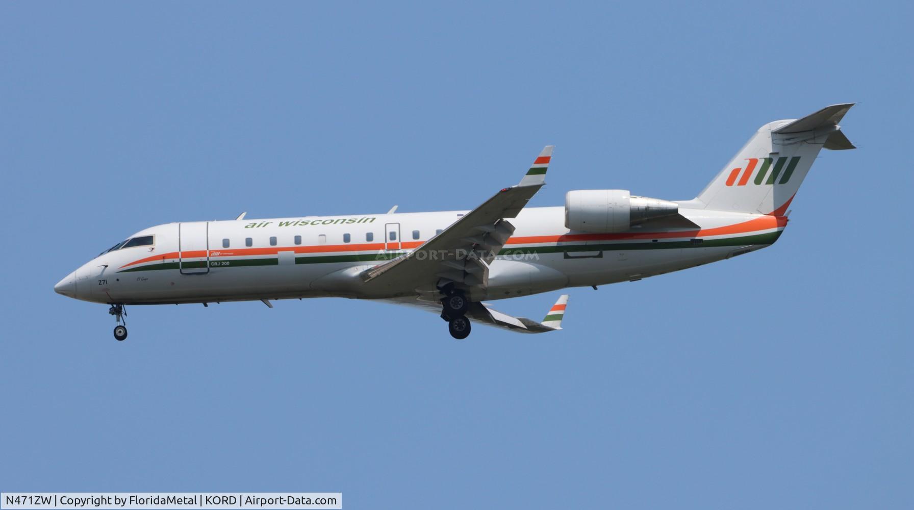 N471ZW, 2000 Bombardier CRJ-200ER (CL-600-2B19) C/N 7457, AWI CRJ2 retro zx bhm-ord