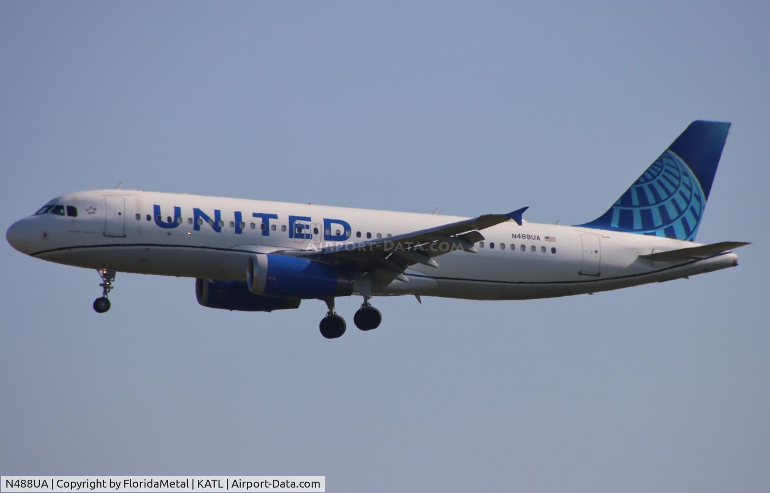 N488UA, 2001 Airbus A320-232 C/N 1680, UAL A320 nc zx ord-atl