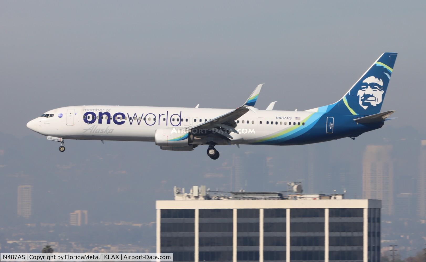 N487AS, 2015 Boeing 737-990/ER C/N 44108, ASA 739 One World zx sea-lax