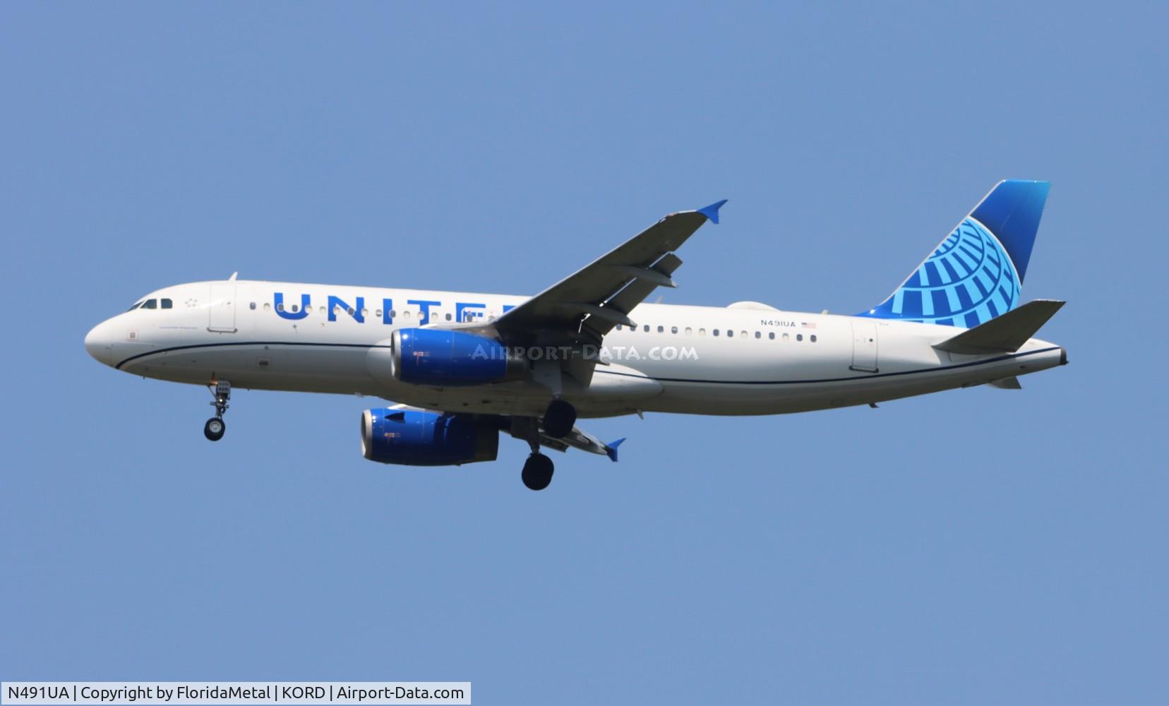 N491UA, 2002 Airbus A320-232 C/N 1741, UAL A320 nc zx rdu-ord