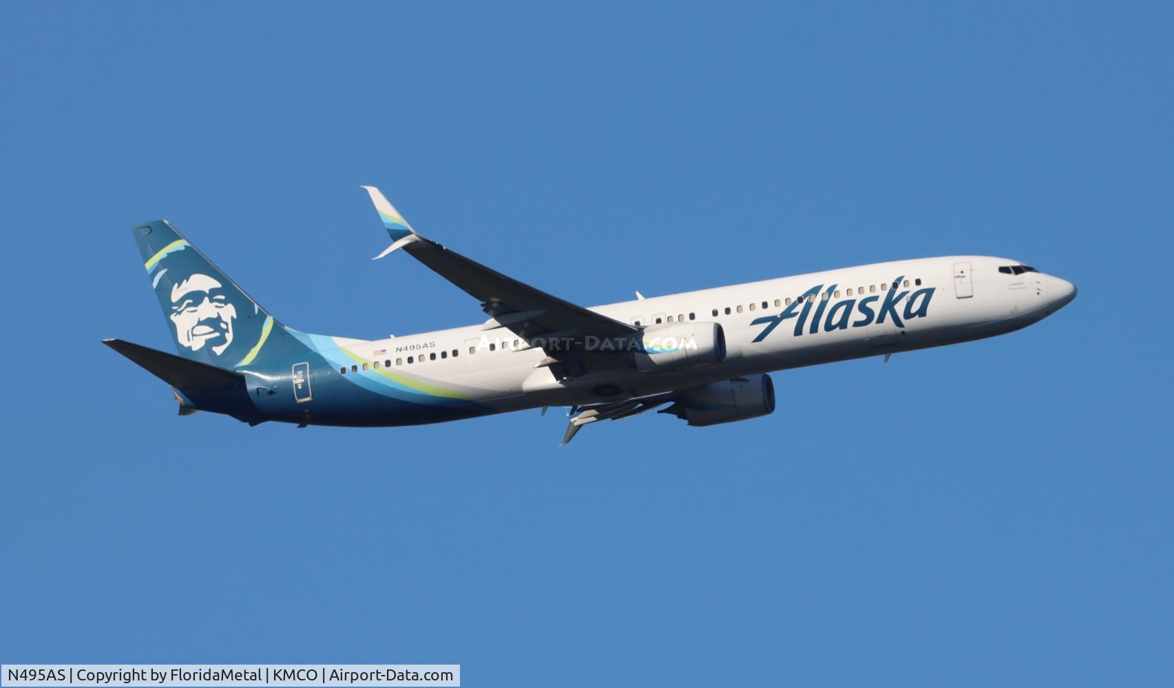 N495AS, 2016 Boeing 737-900/ER C/N 41728, ASA 739 zx mco-pdx